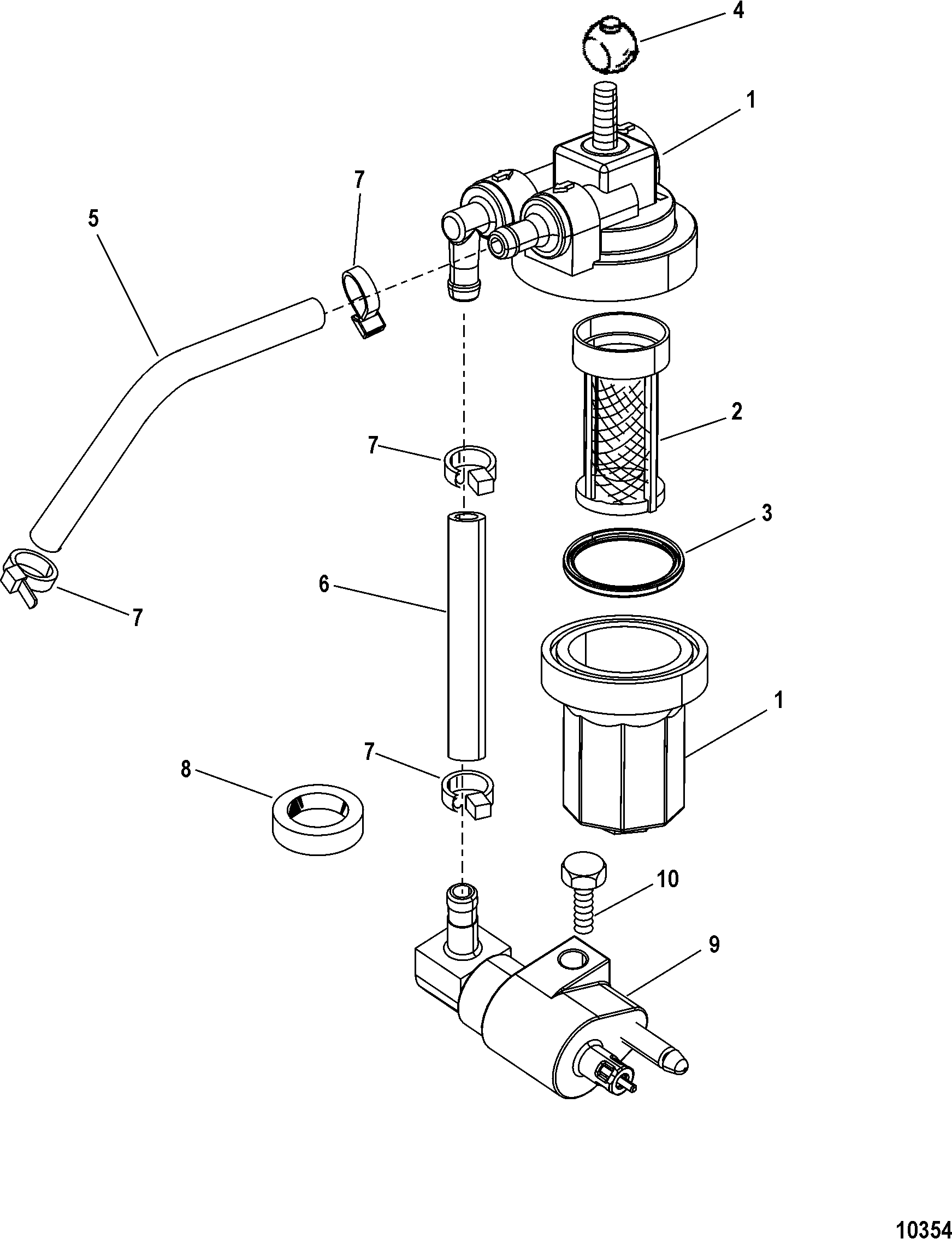 Fuel Filter Assembly(USA-1B153168/BEL-0P360021 and Up)