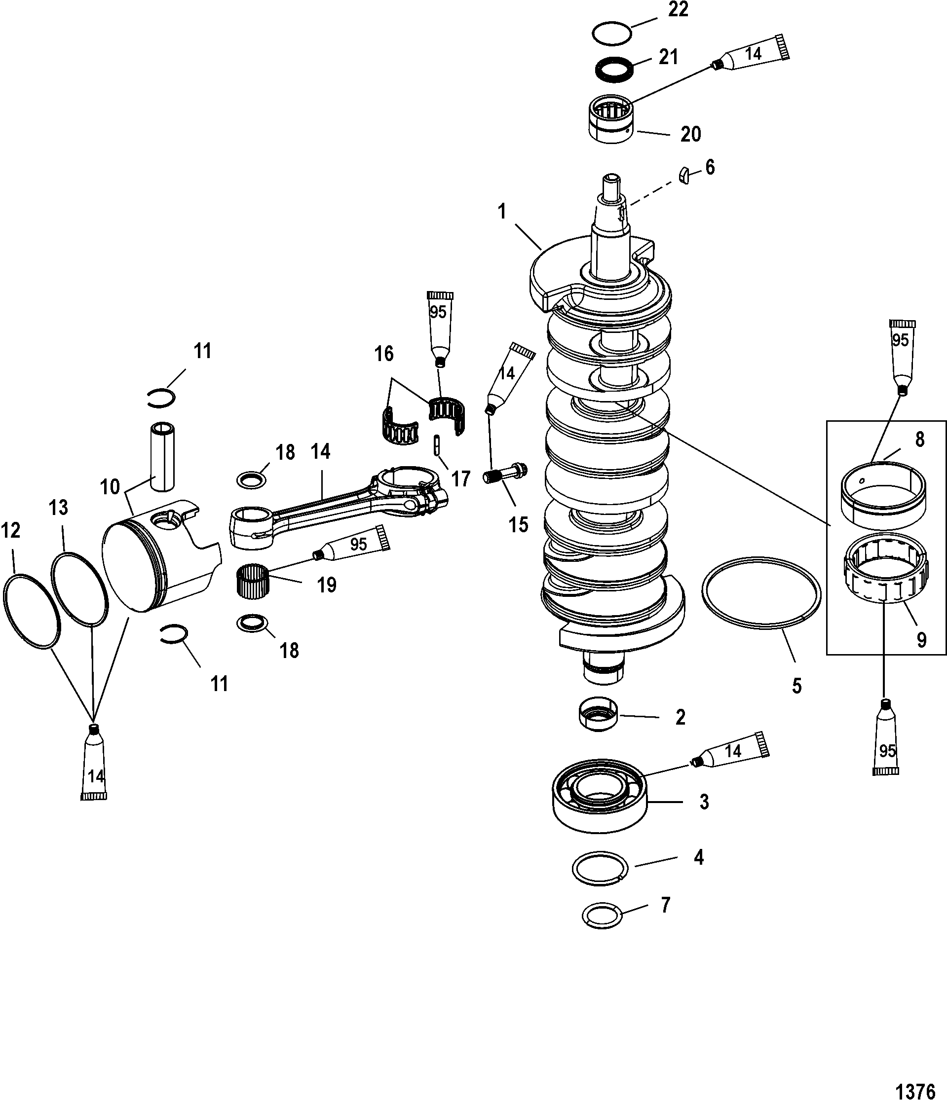 Crankshaft, Pistons and Connecting Rods