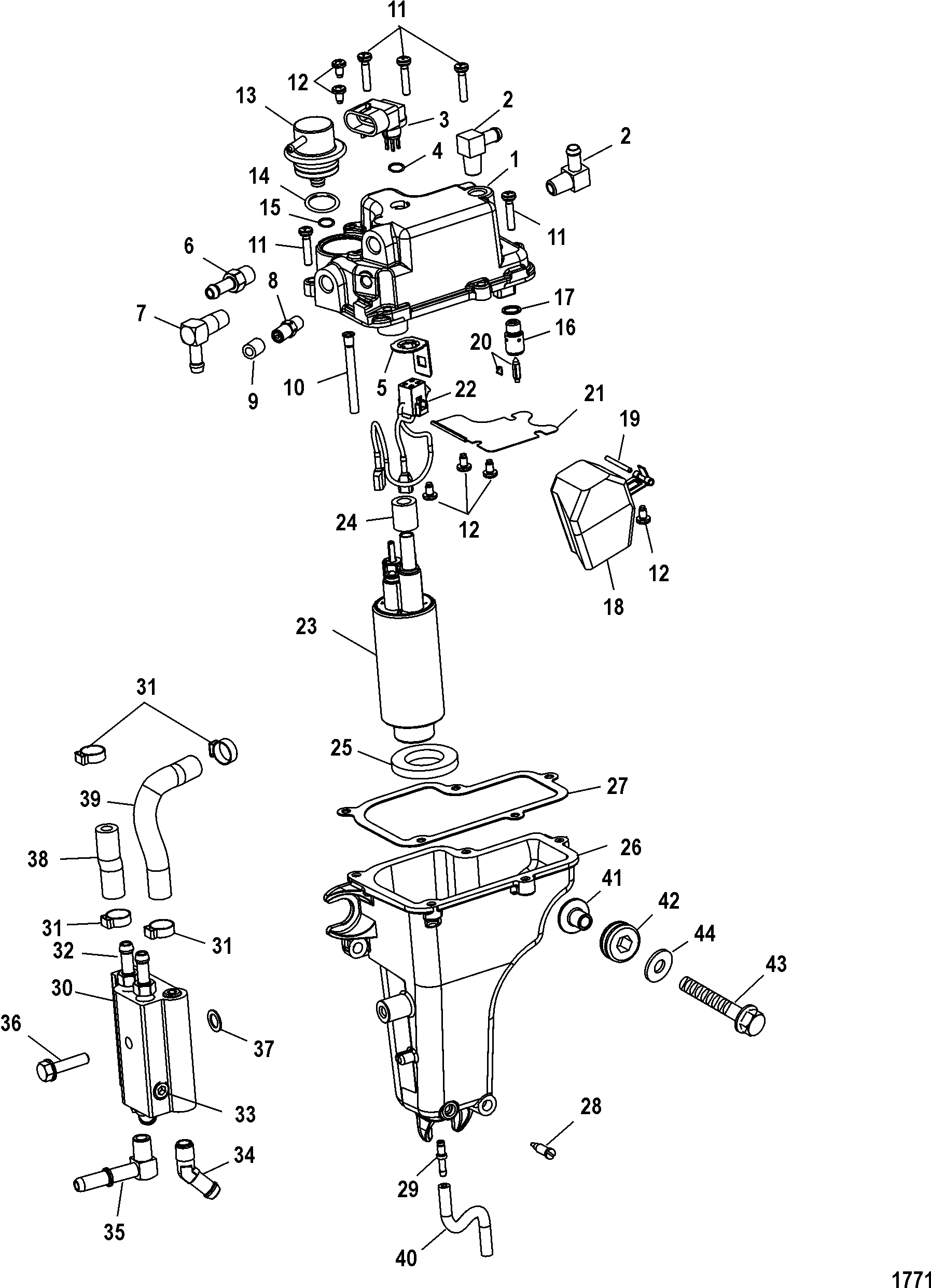 Vapor Separator(USA-1B036613/BEL-0P340241 and below)