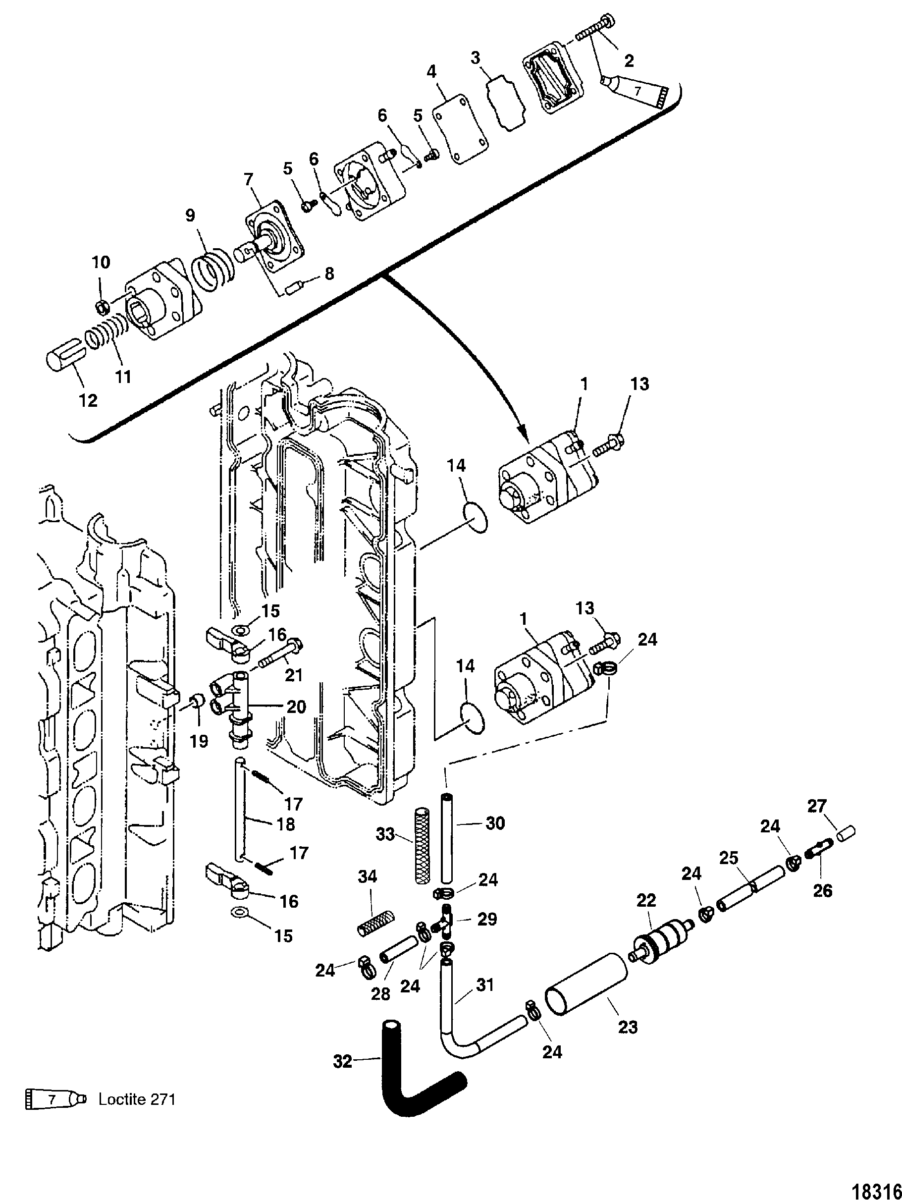 Fuel Pump(Serial Number 0T408999 & Below)