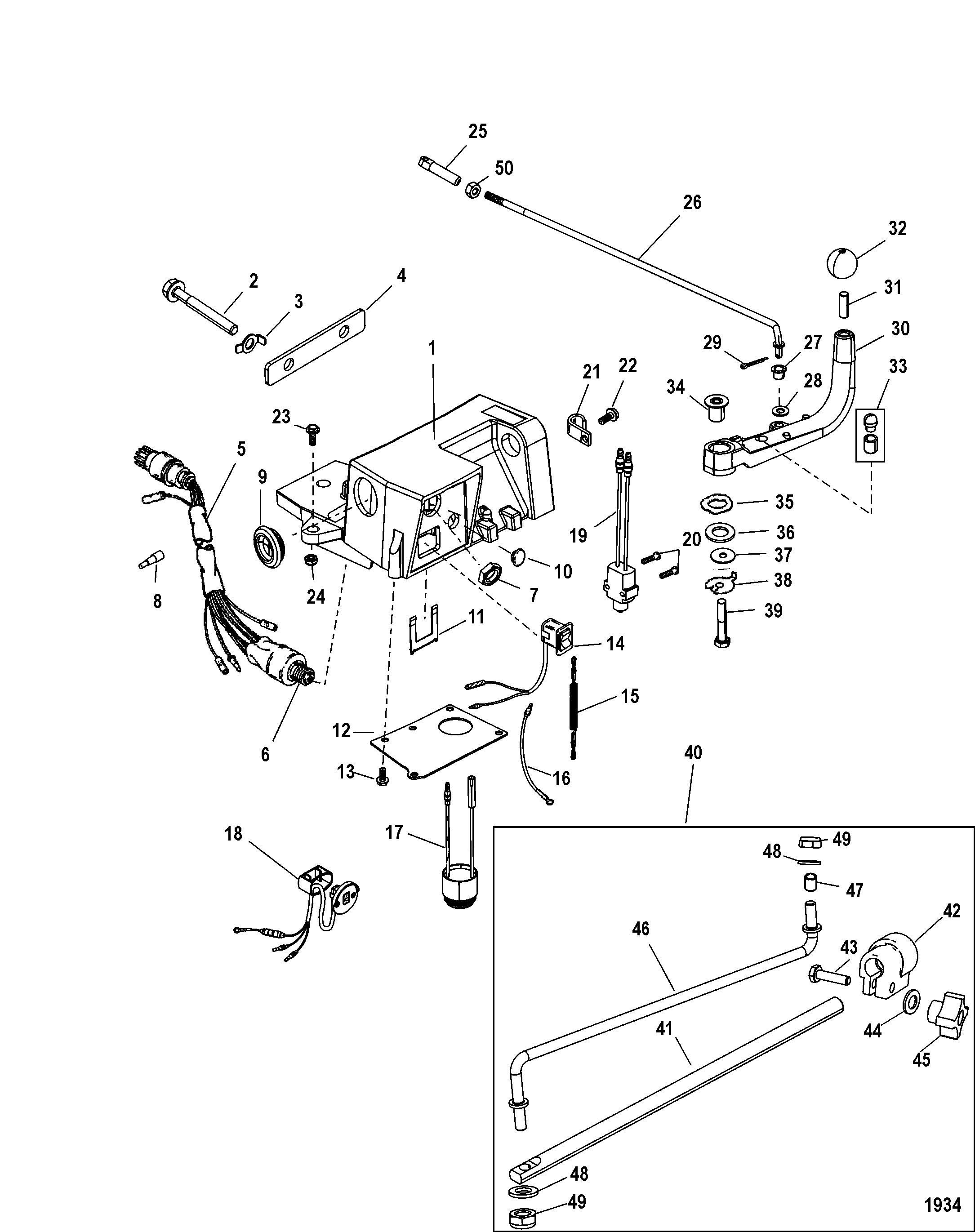 Steering Handle Kit Components
