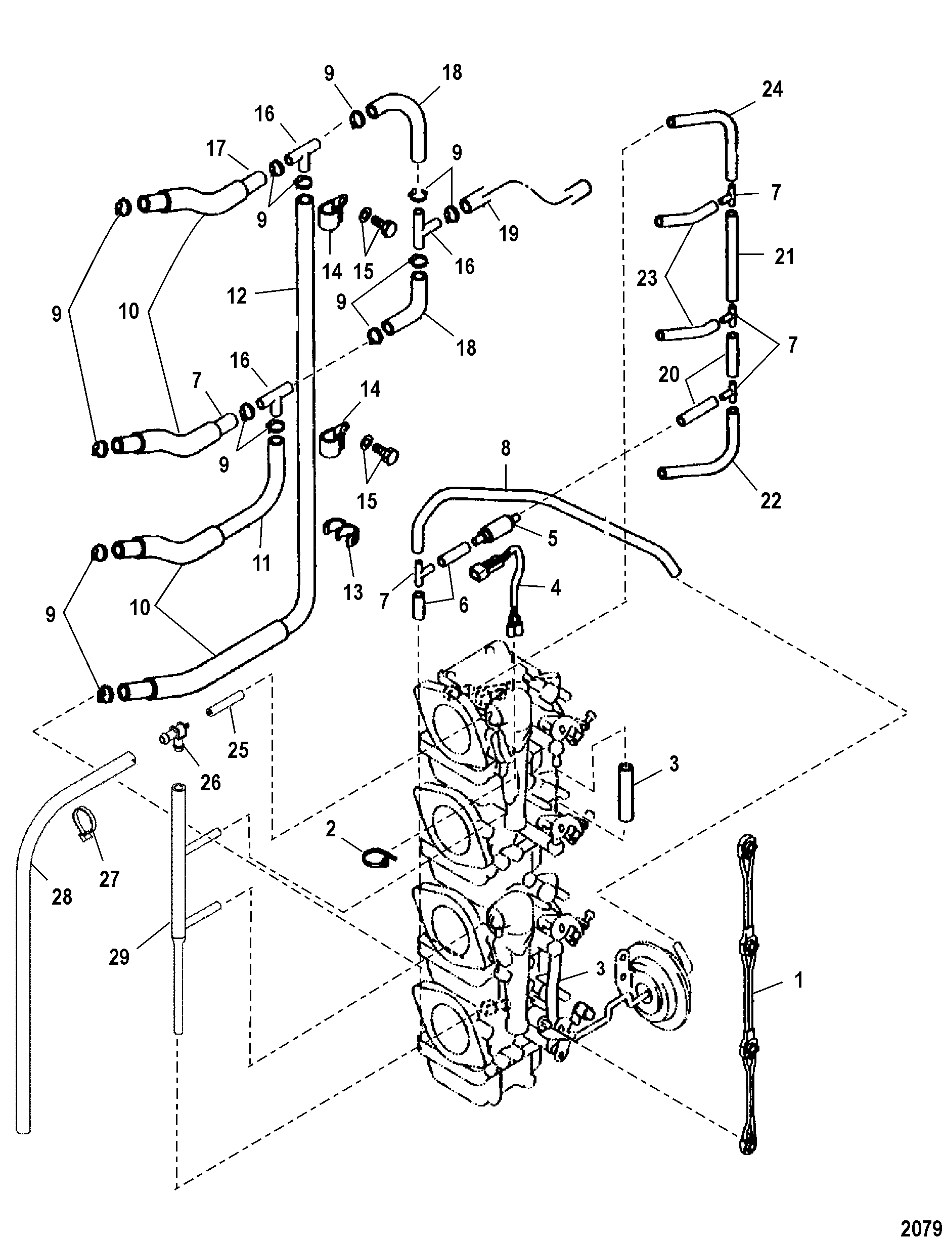 Fuel/Vent Lines(Serial Number 0T409000 & Up)