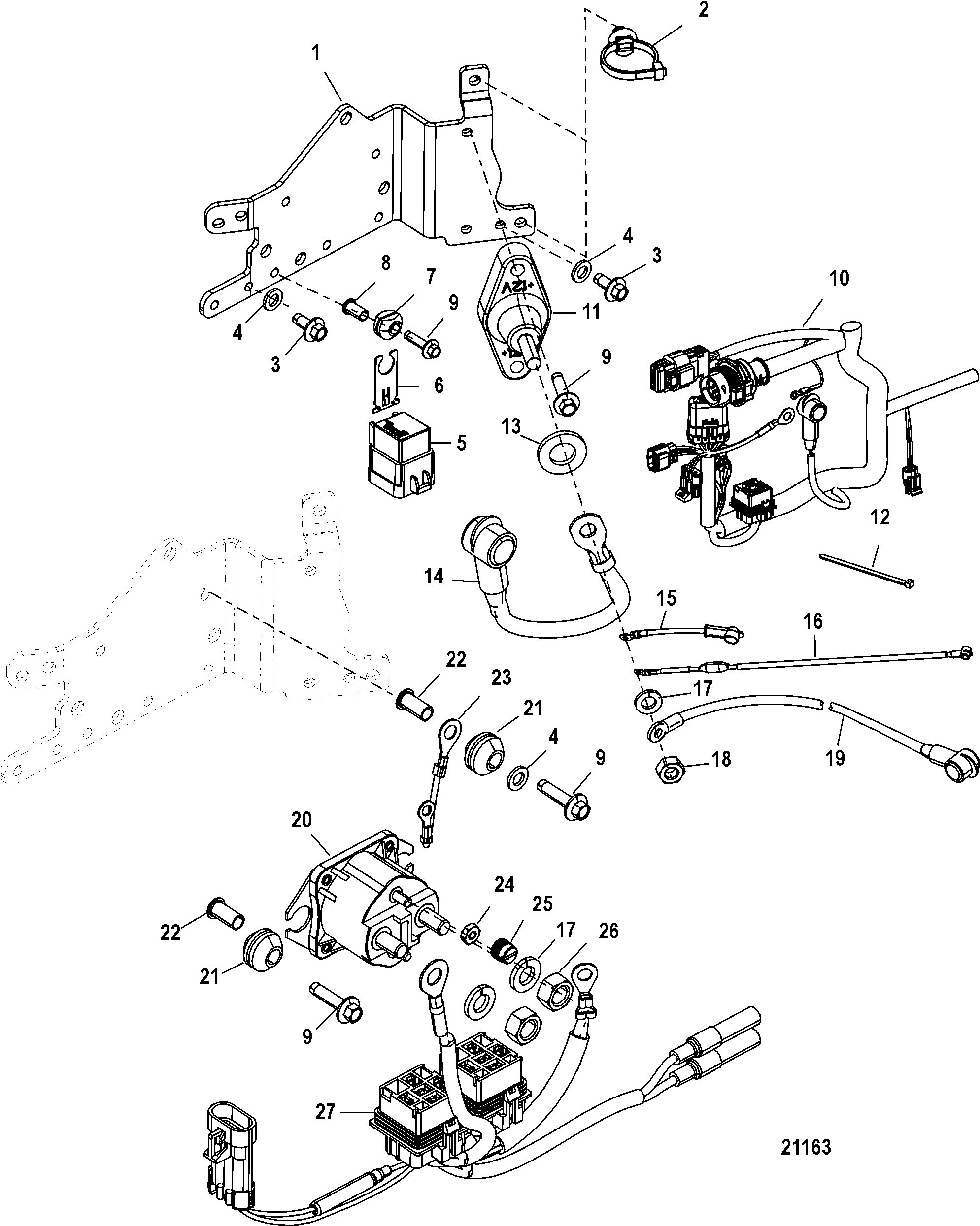 Electrical Plate Components, SN# 1B884207 and below
