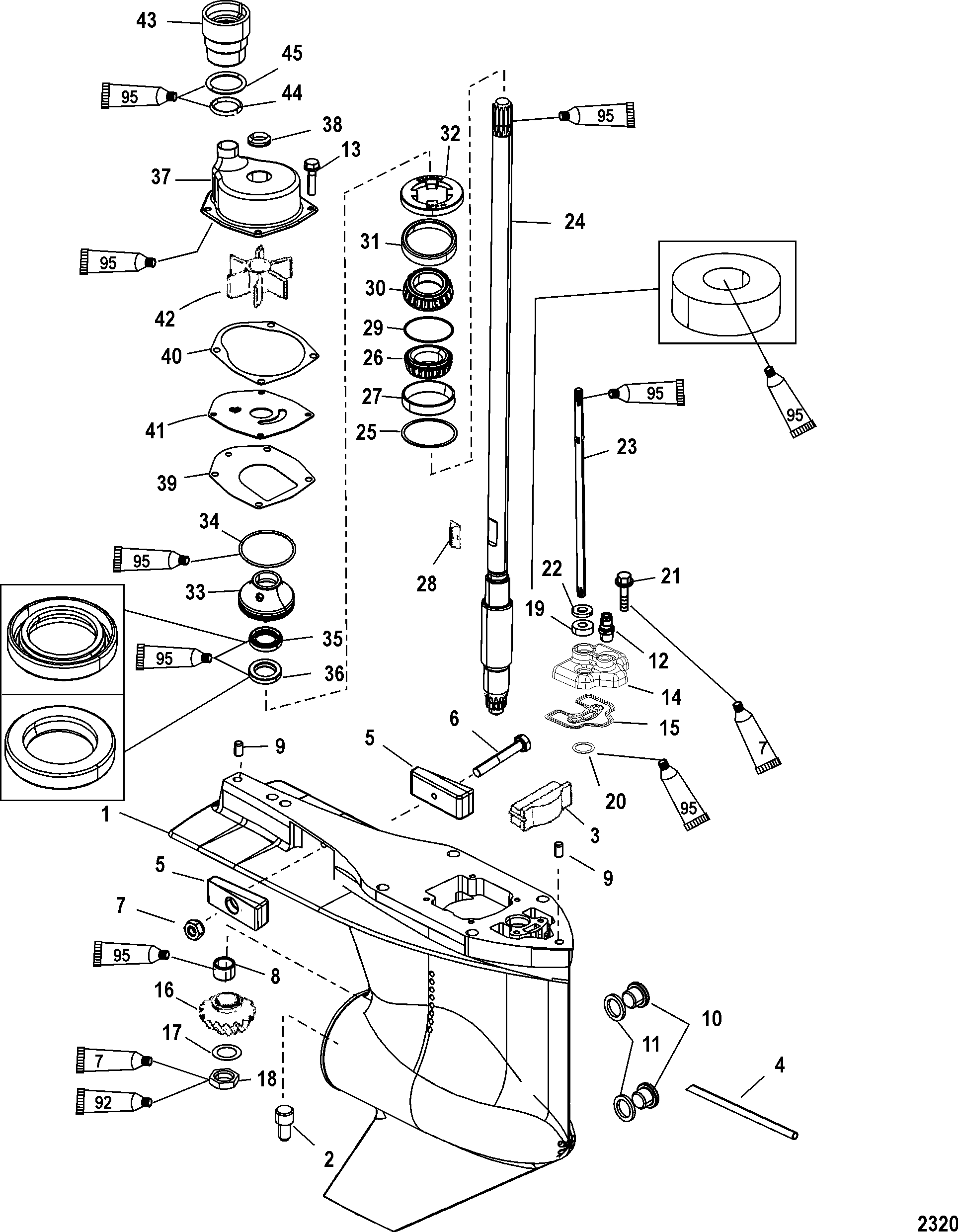 Gear Housing(Driveshaft)(Standard/Counter Rotation)
