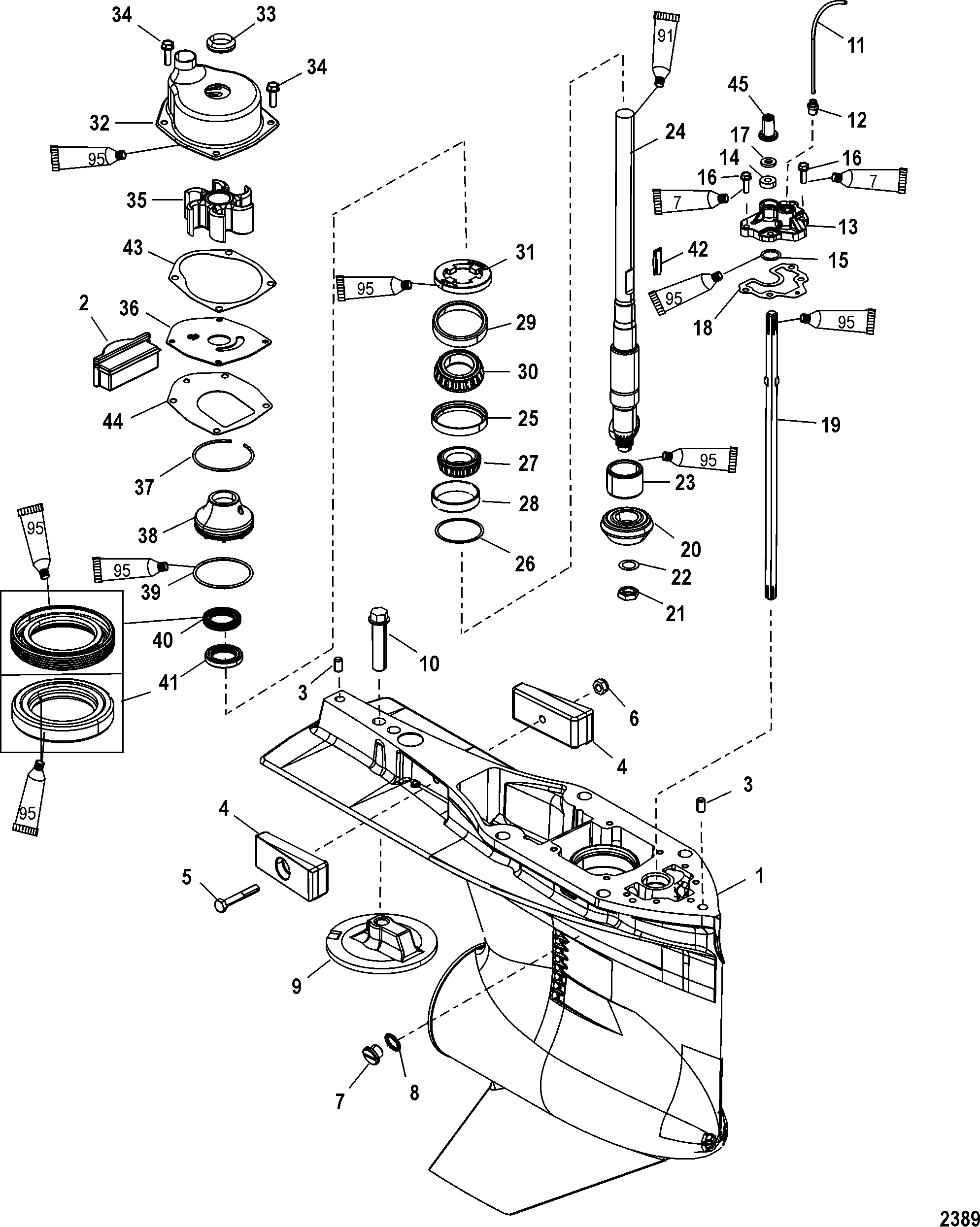 Gear Housing(Driveshaft)(Standard/Counter Rotation)
