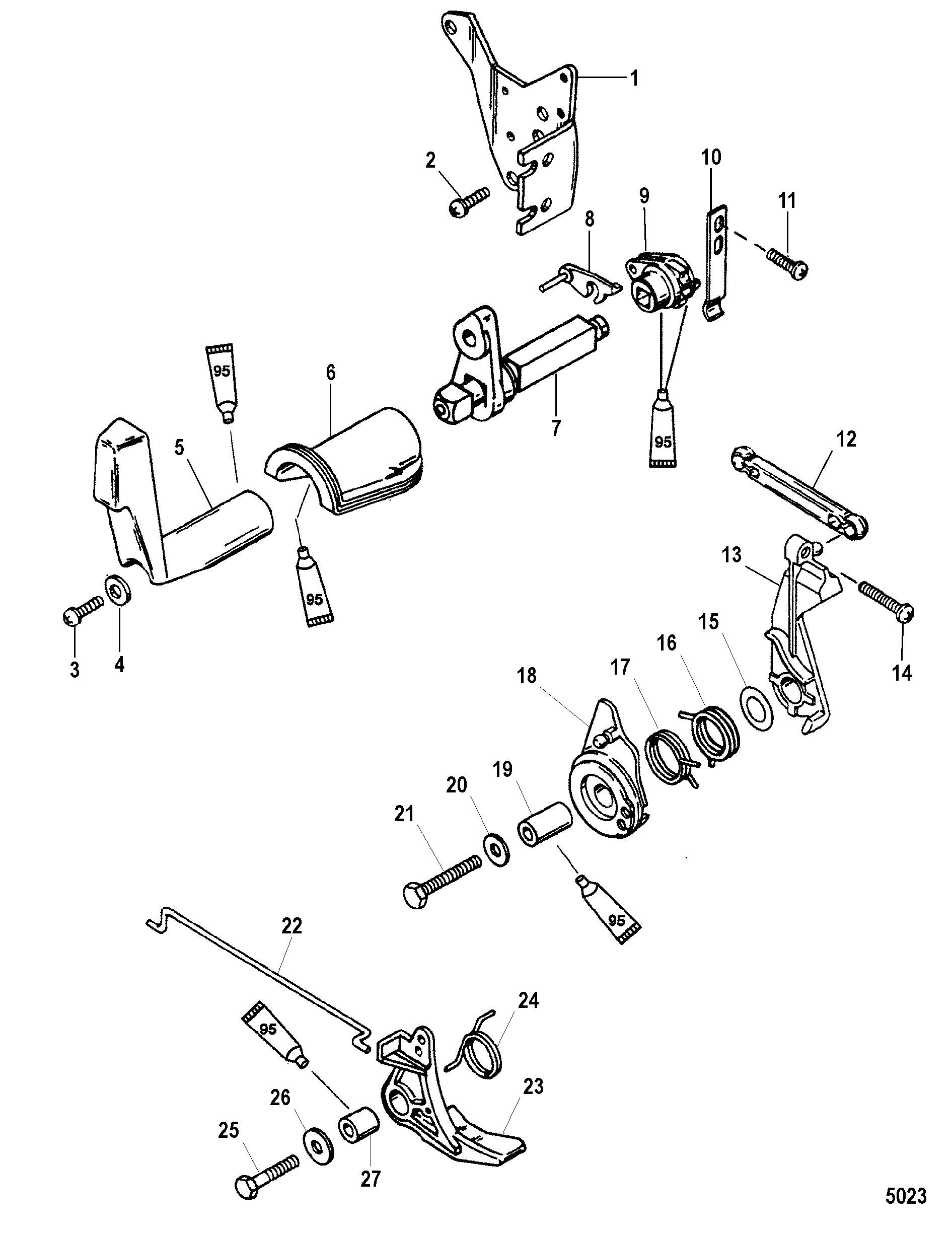 Throttle and Shift Linkage(Side Shift)