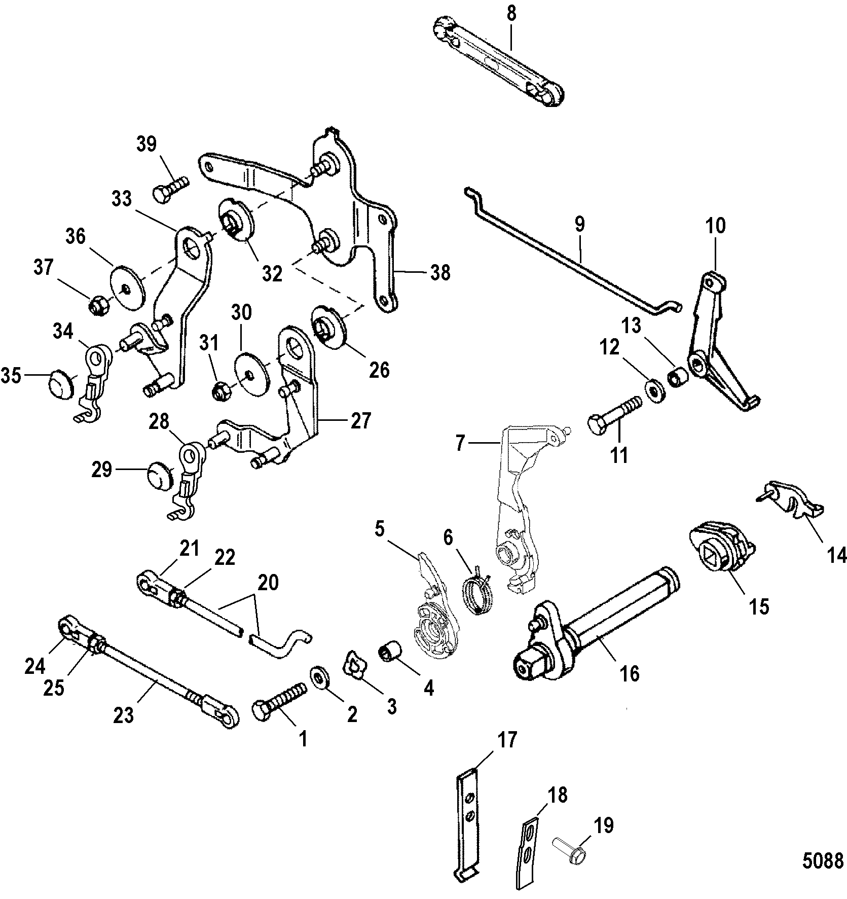 Throttle and Shift Linkage(Remote Control)