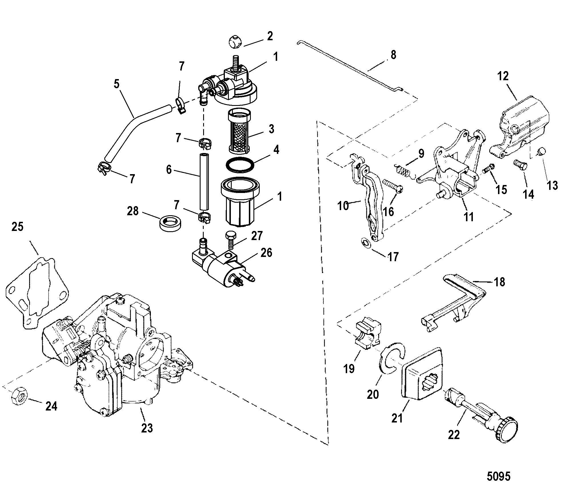 Fuel System Components(USA-1B153167/BEL-0P365661 and Below)