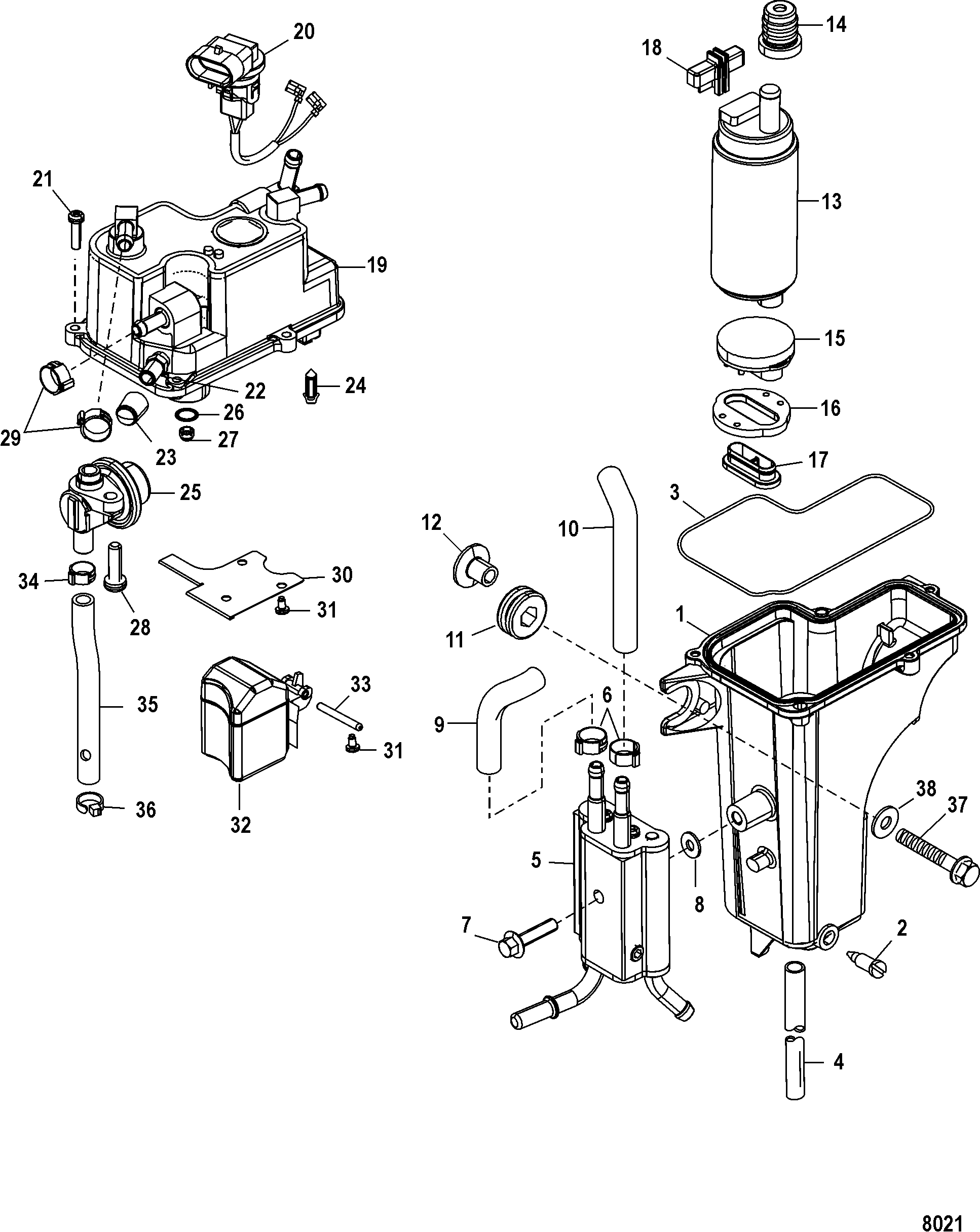 Vapor Separator(USA-1B036614/BEL-0P340242 and above)