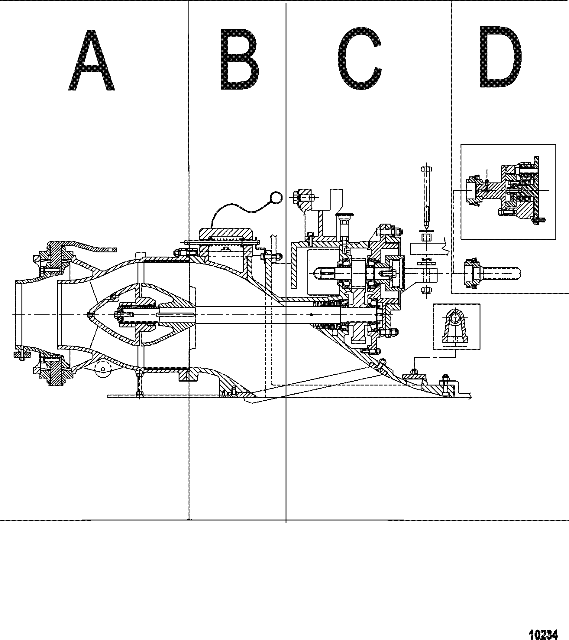 Cross Sectional View-Mercruiser Jet