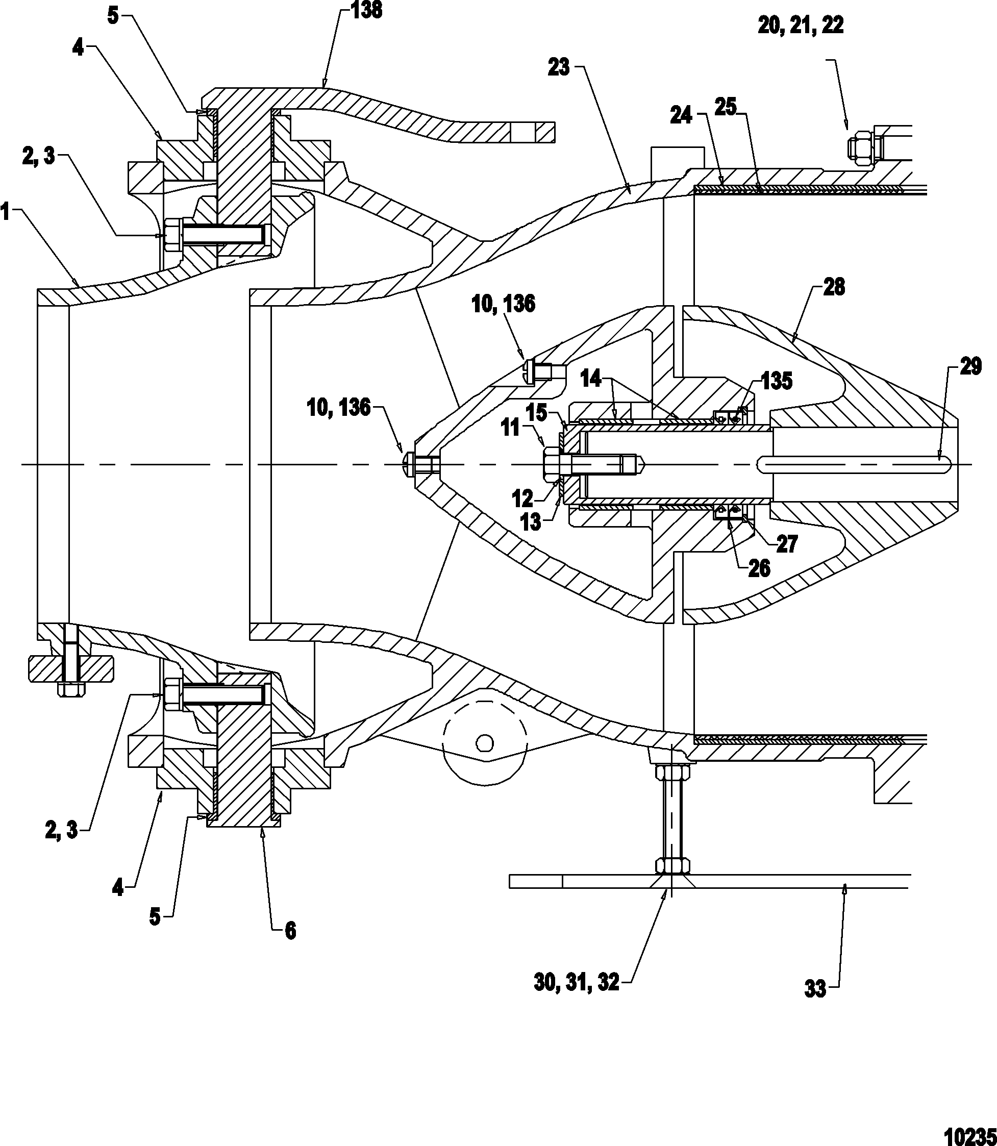 Nozzle Assembly(Cross Section A)