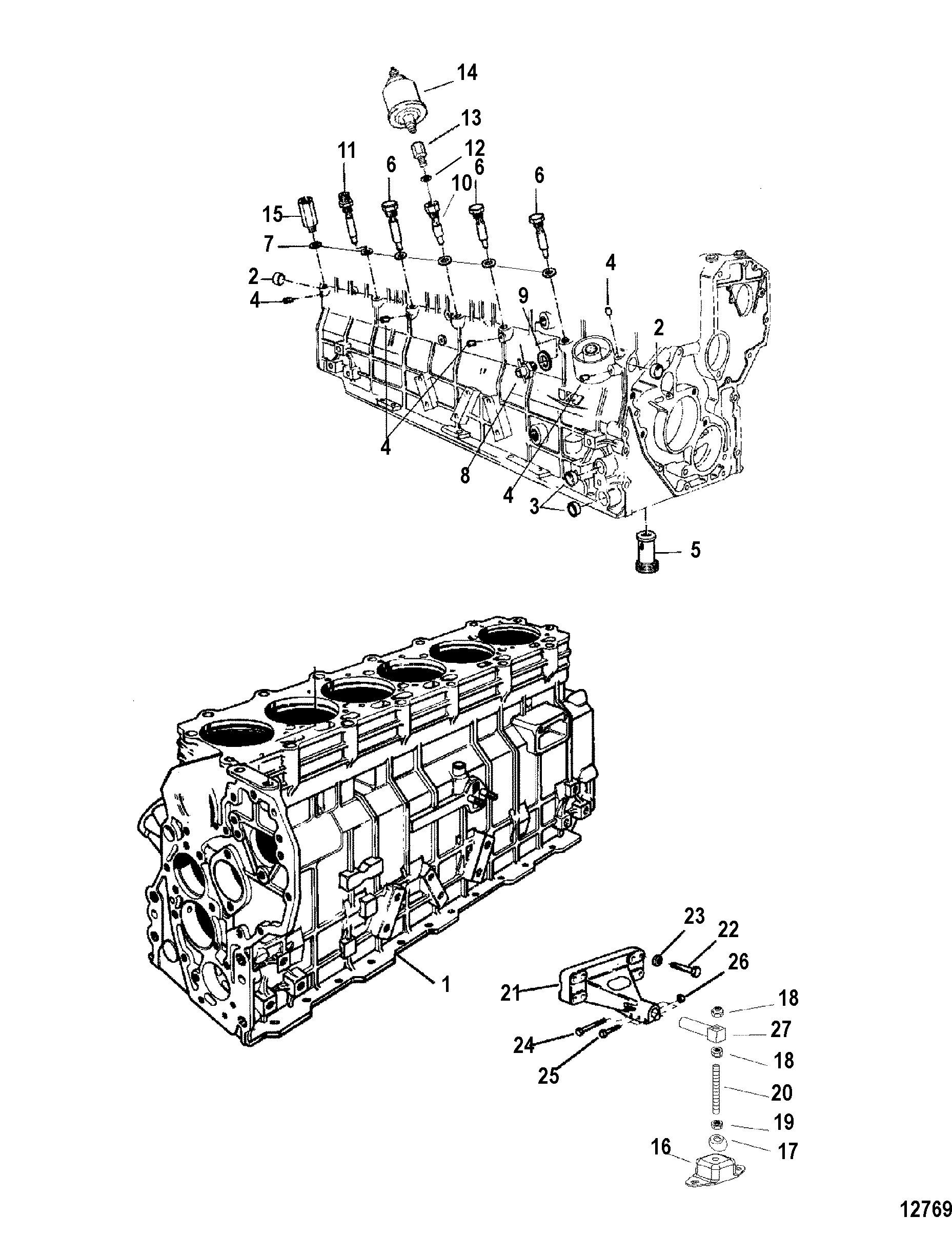 Engine And Cylinder Block