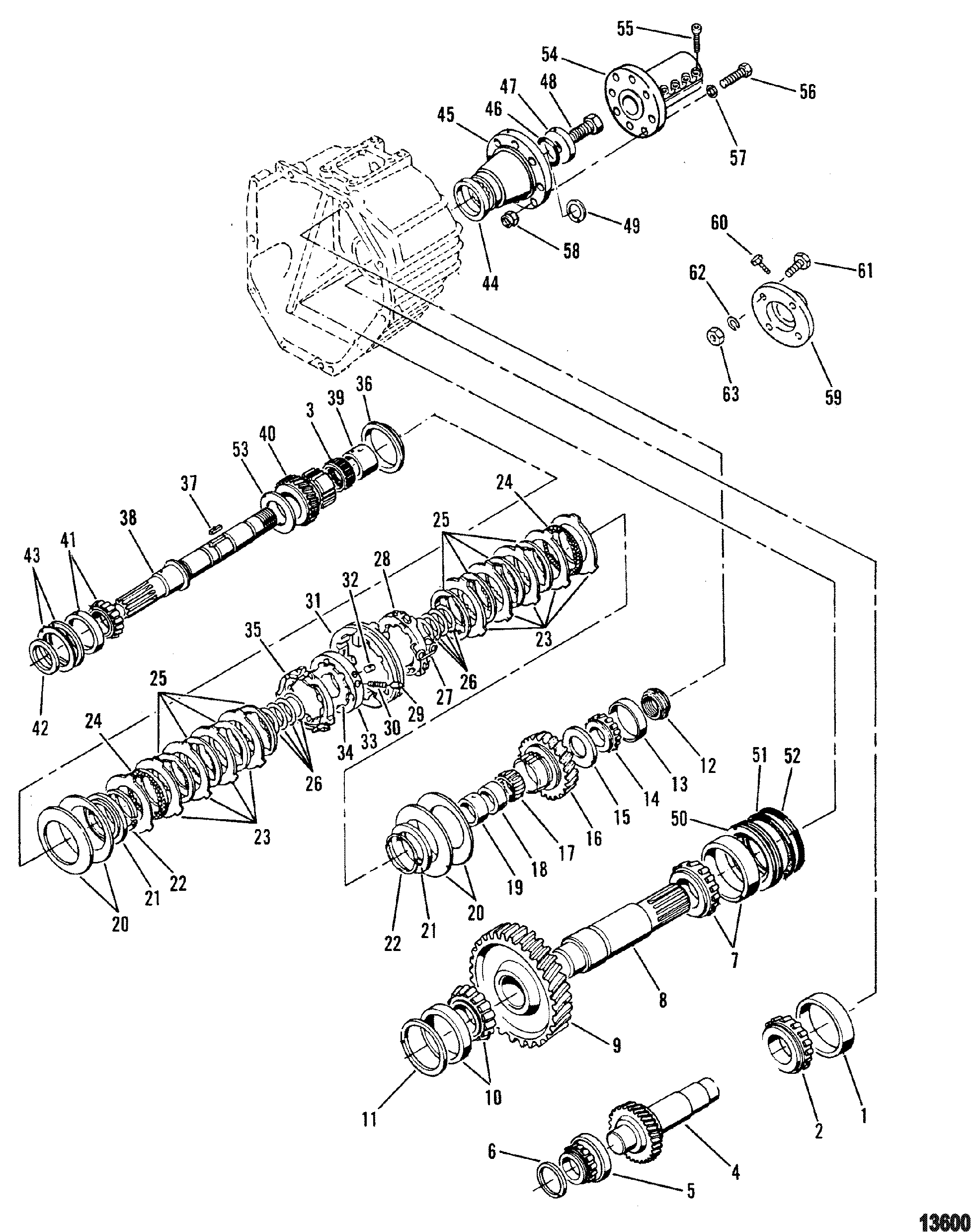 Transmission(8 Degree Down) (Internal Components)