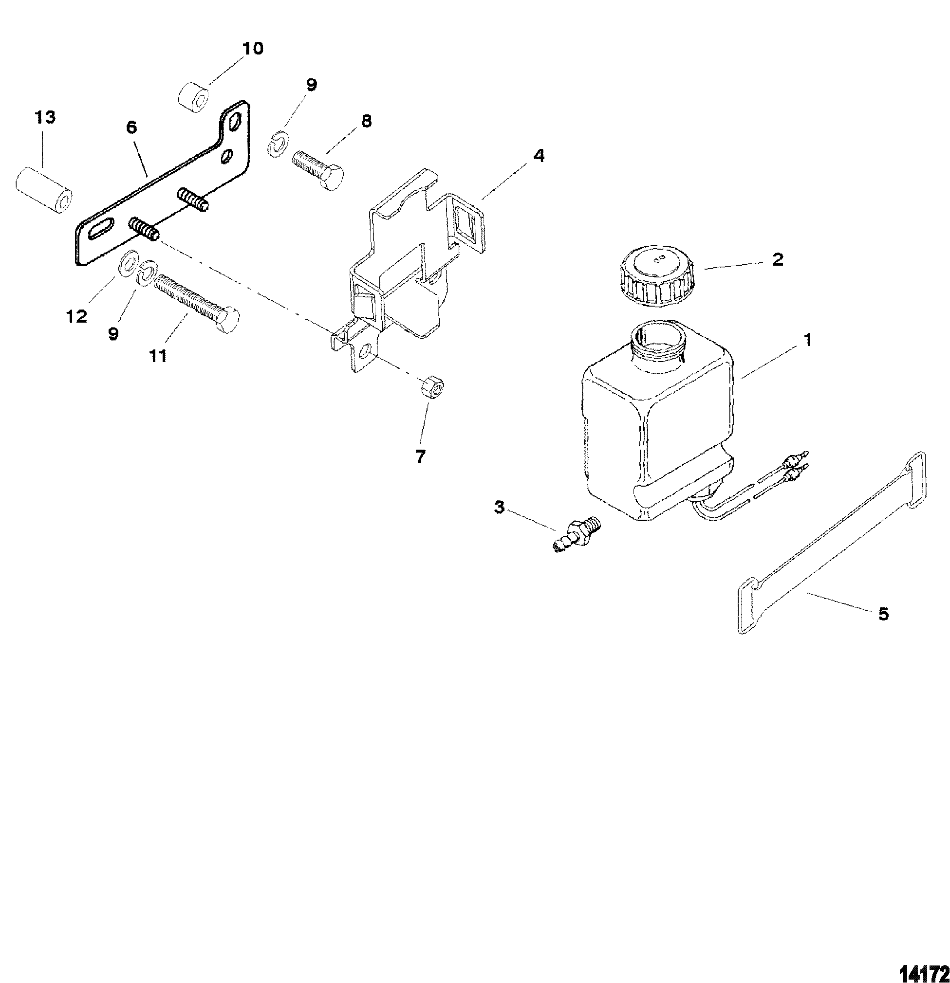 Oil Reservoir Bottle And Bracket