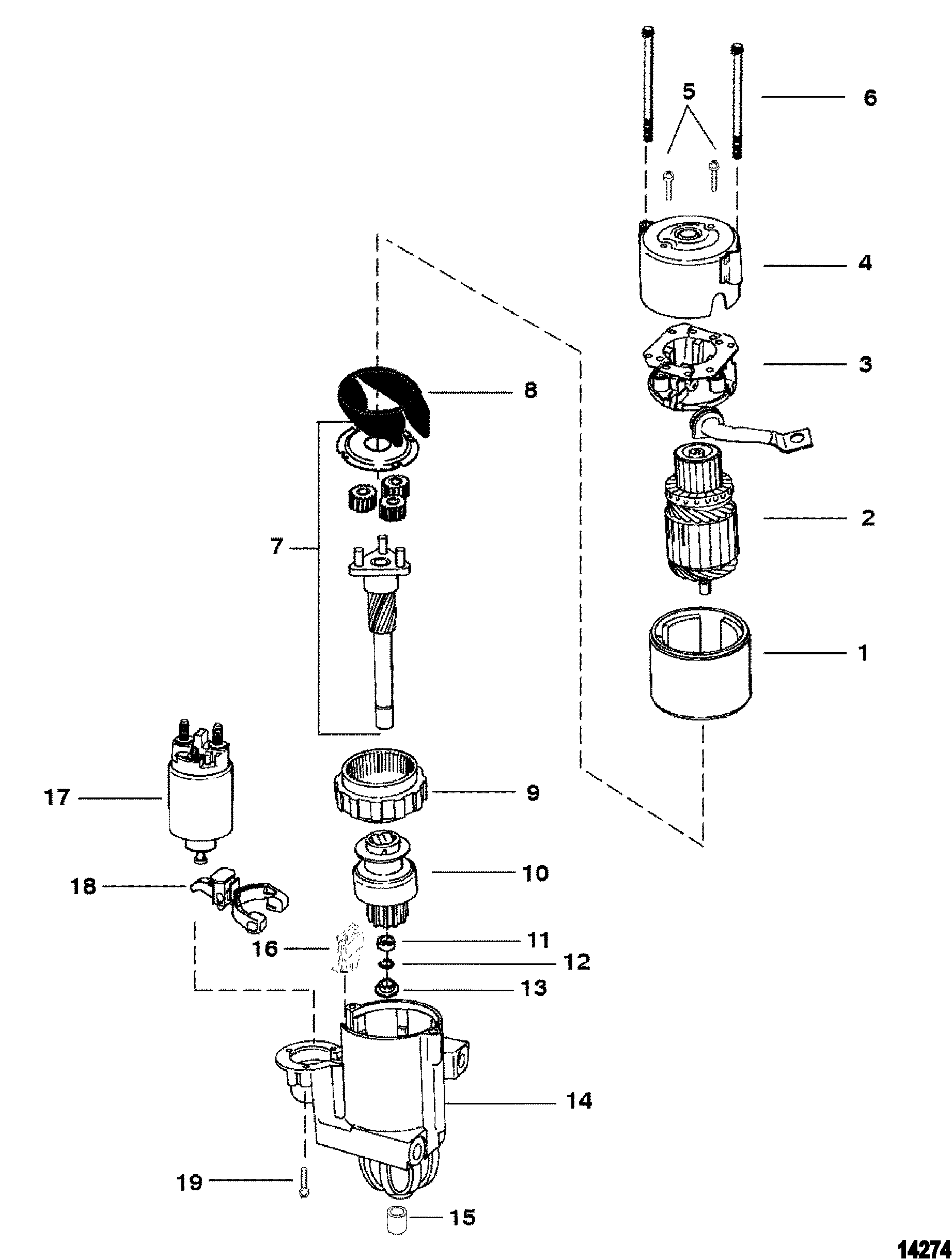 STARTER MOTOR(PG260  -  2-7/8 DIAMETER END CAP)