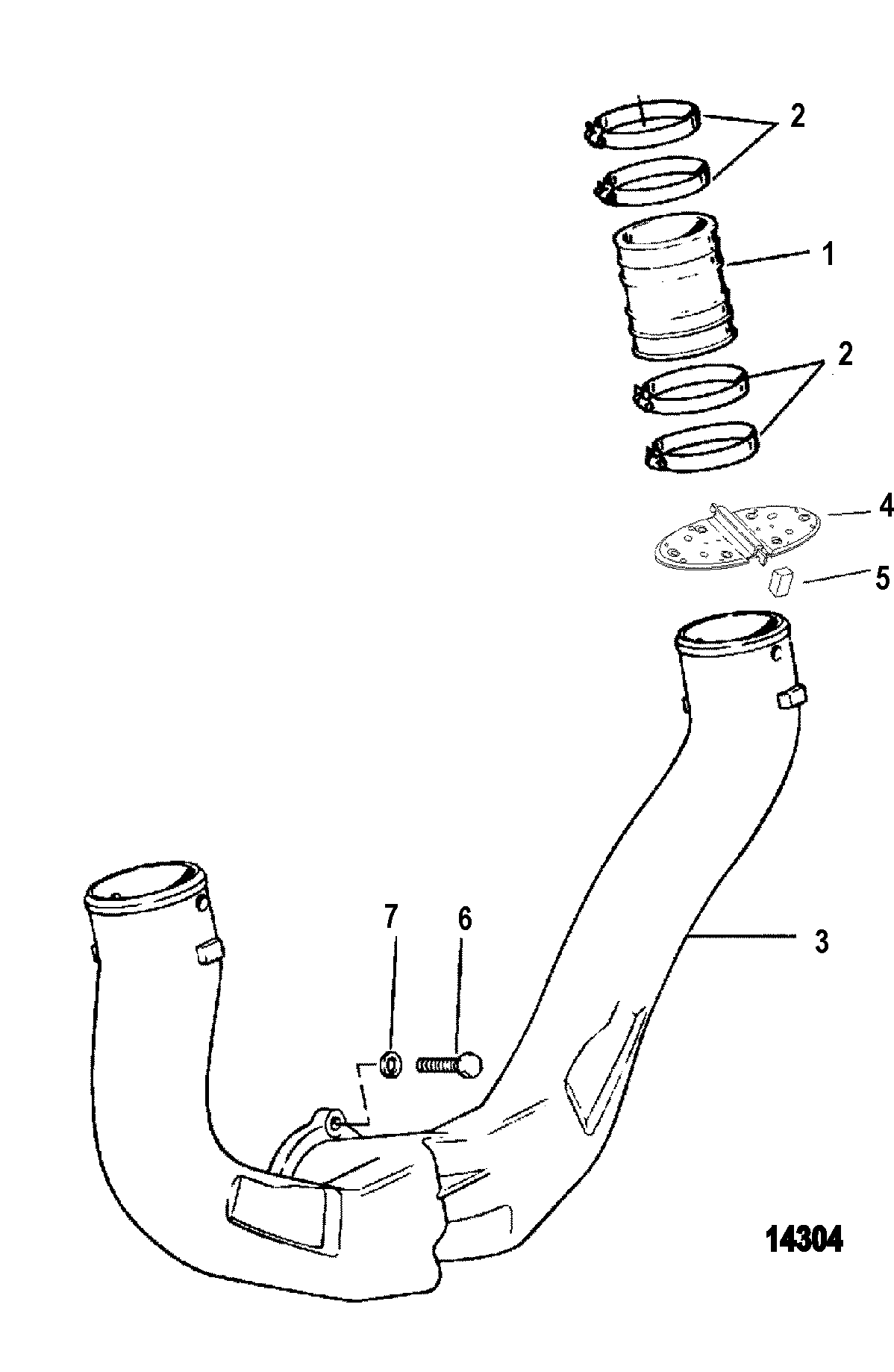 EXHAUST SYSTEM(USE WITH 1 PIECE MANIFOLD)