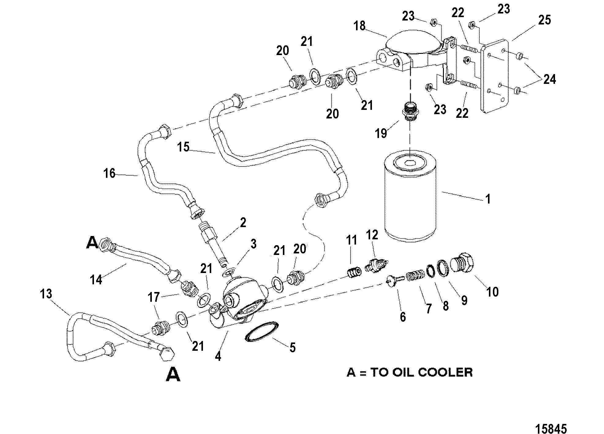 Oil Filter And Oil Hoses