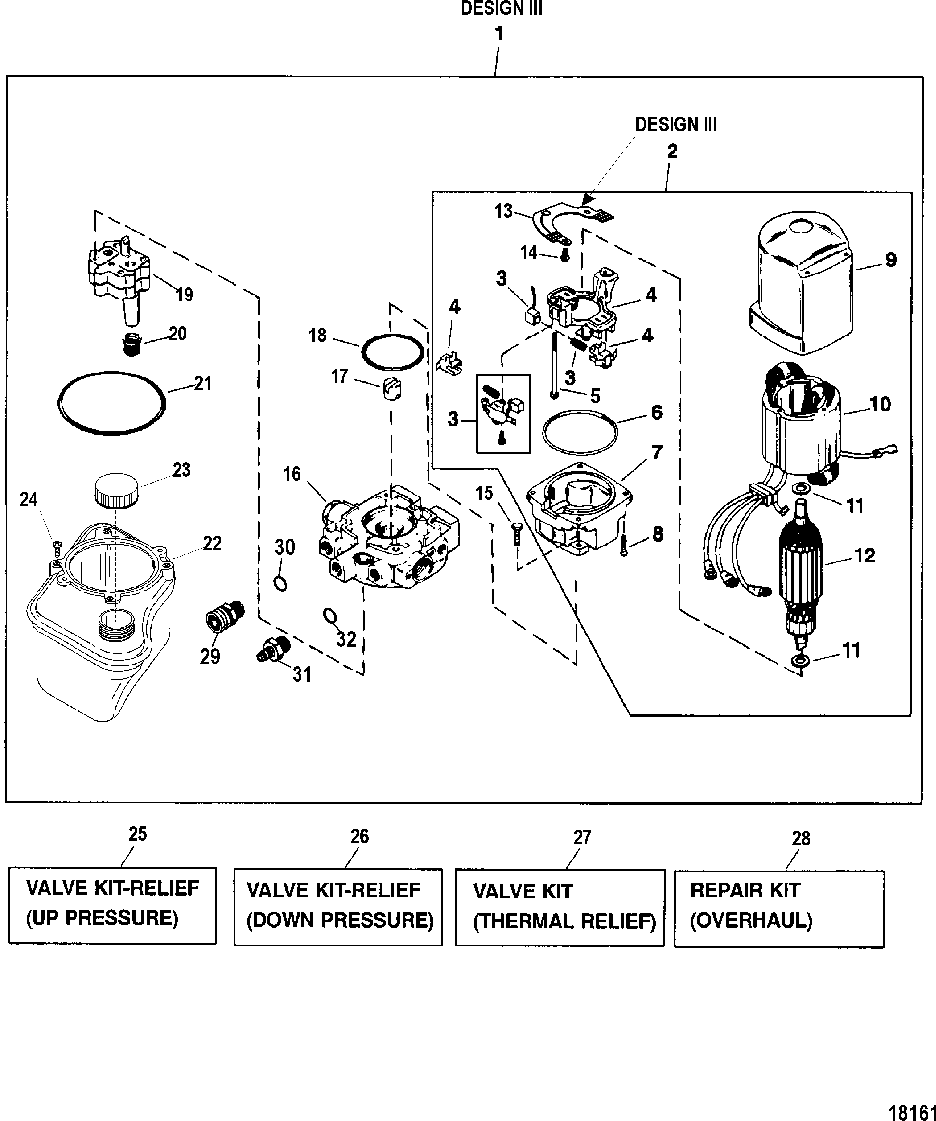 Pump/Motor(Top Mount Reservoir) (Design III - 14336A31)