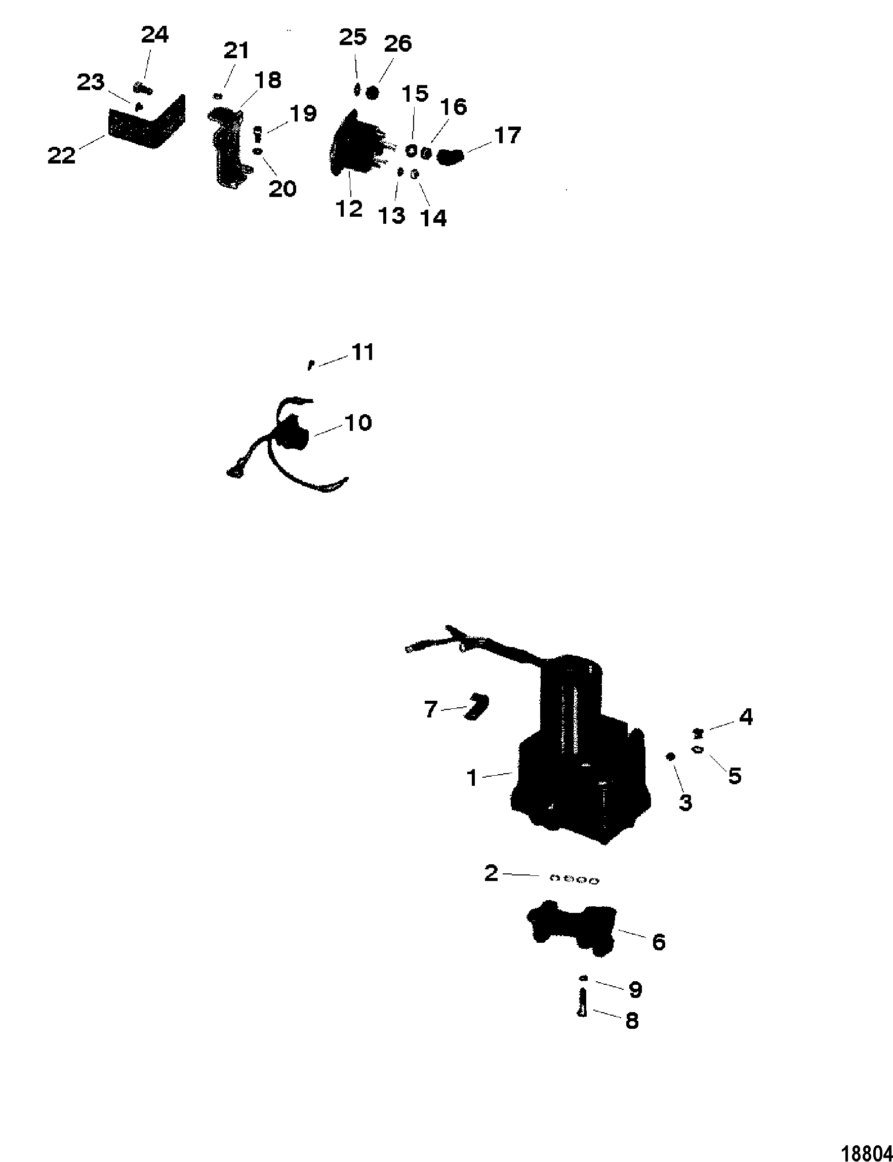 HYDRAULIC PUMP AND BRACKET(III-IV-V) (PRESTOLITE)