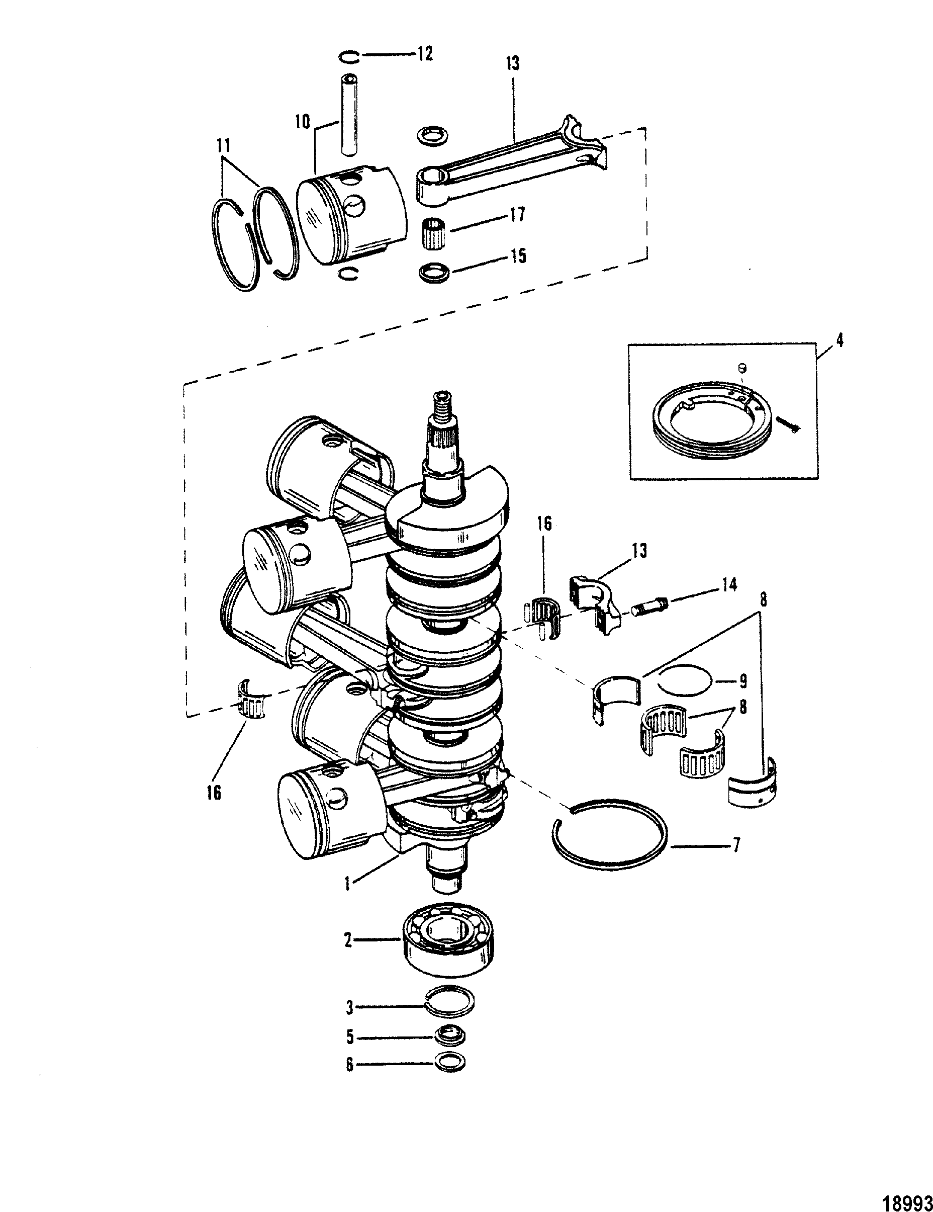 Crankshaft, Pistons, and Connecting Rods