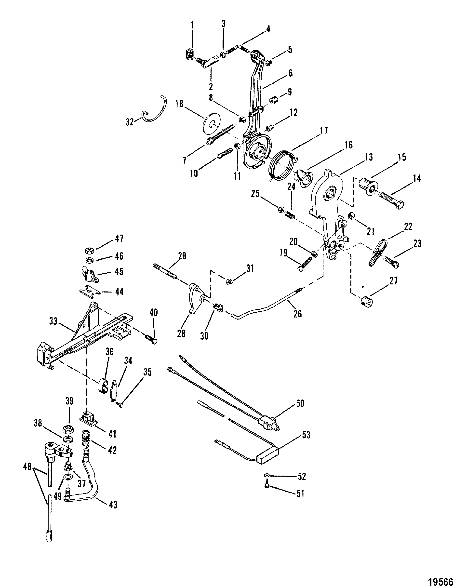 Throttle Lever and Shift Shaft