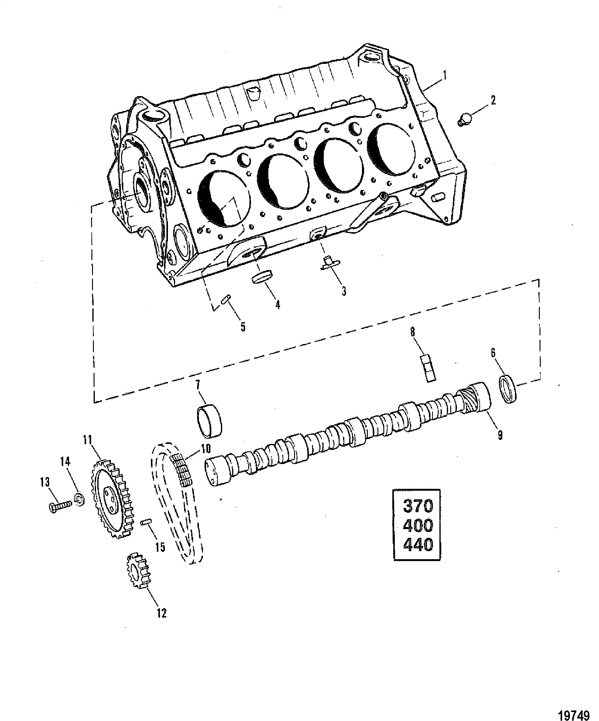 Cylinder Block and Camshaft(370/400/440)