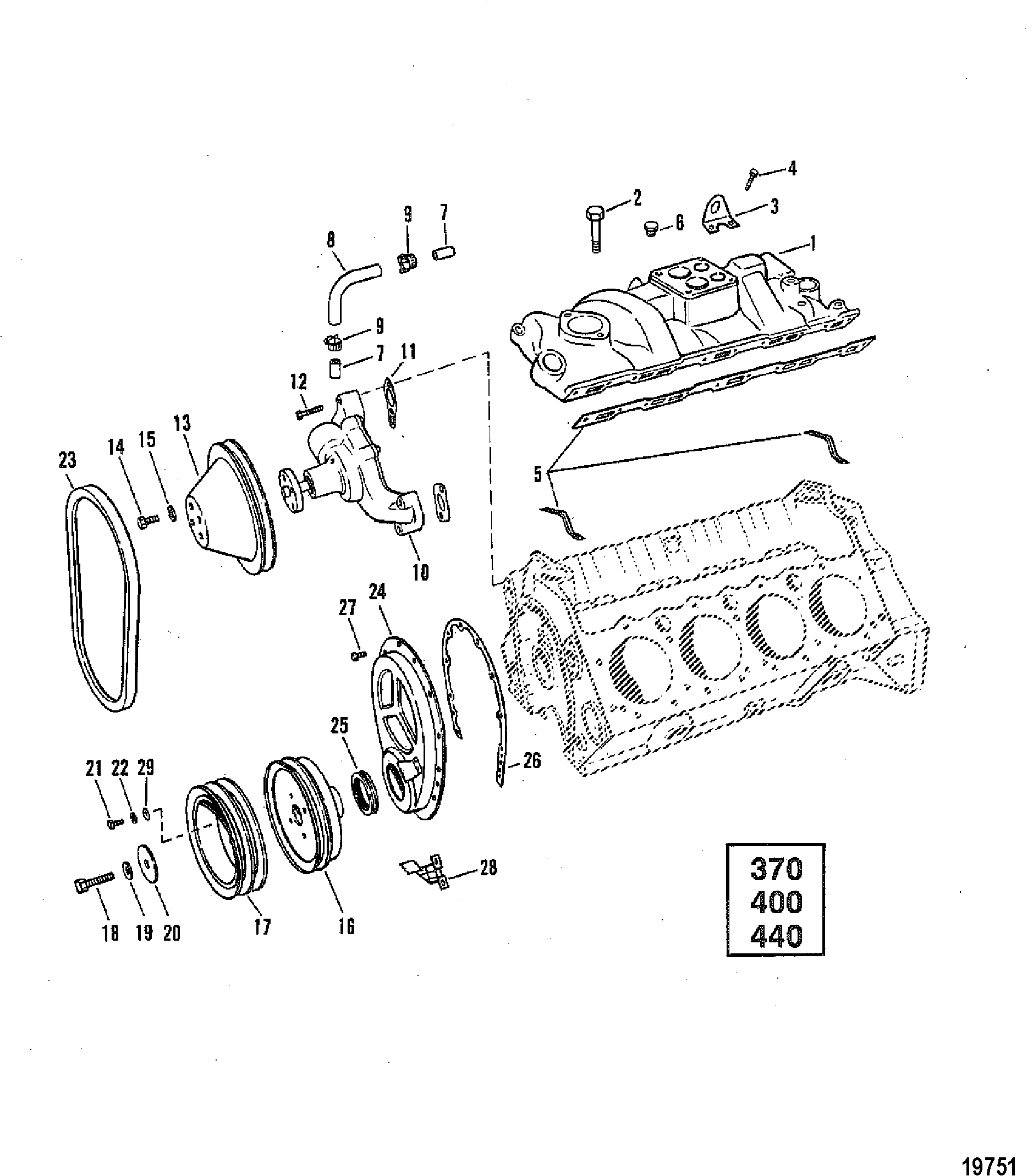 Intake Manifold and Front Cover(370/400/440)