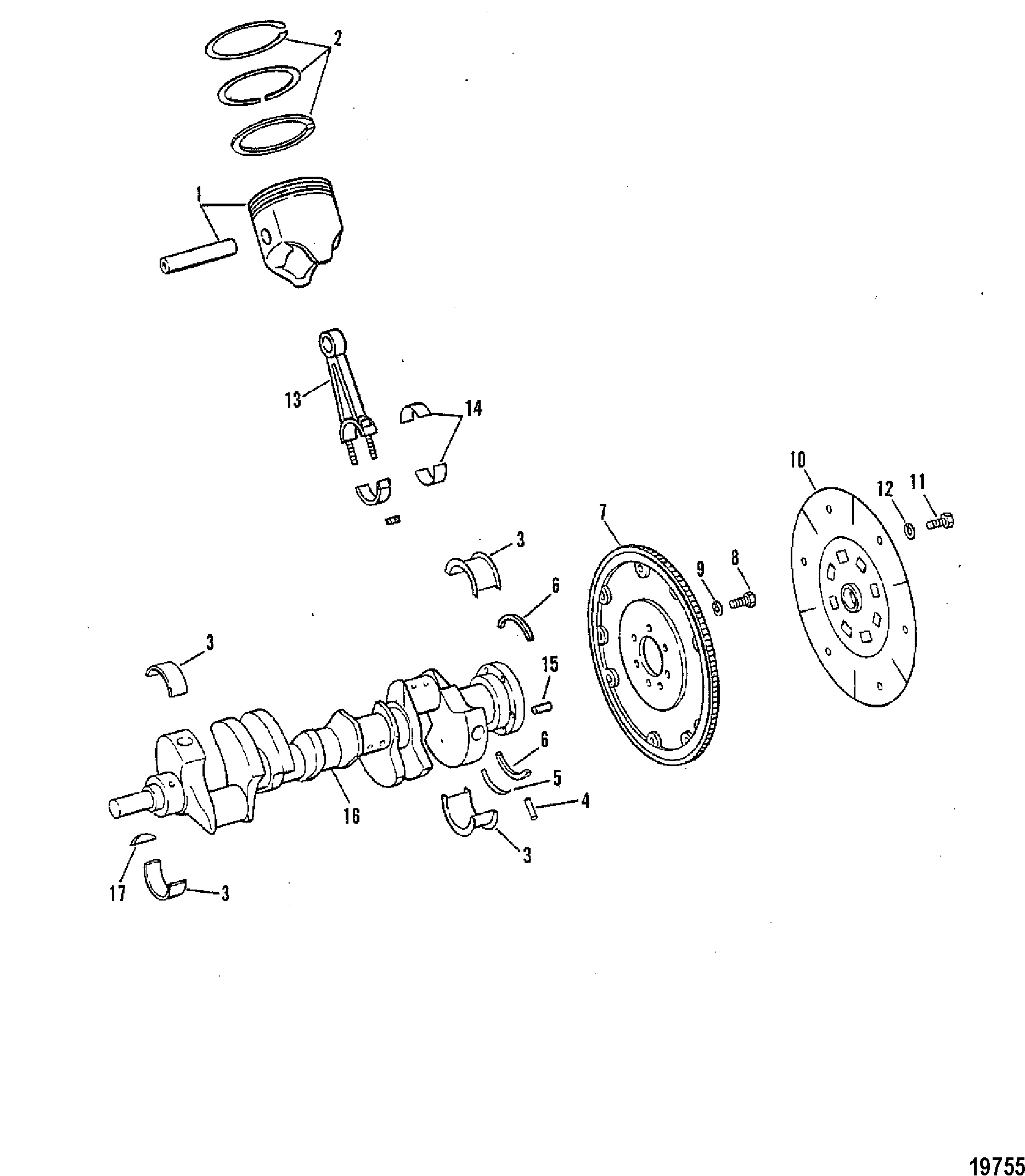 Crankshaft, Pistons and Connecting Rods(460)