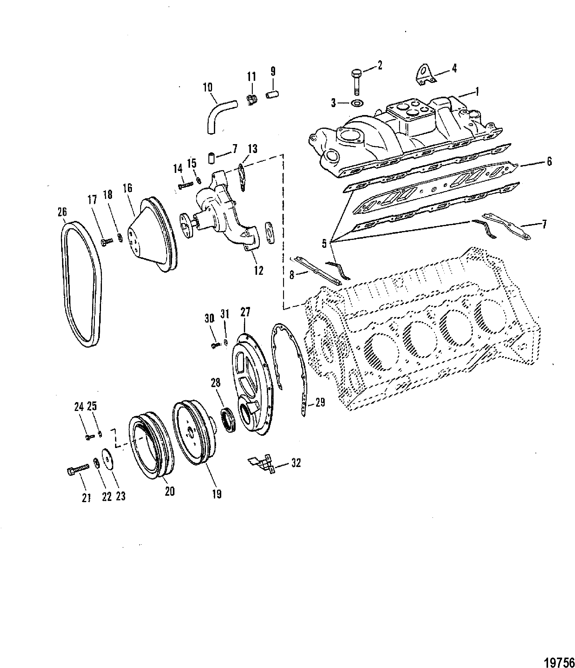 Intake Manifold and Front Cover(460)