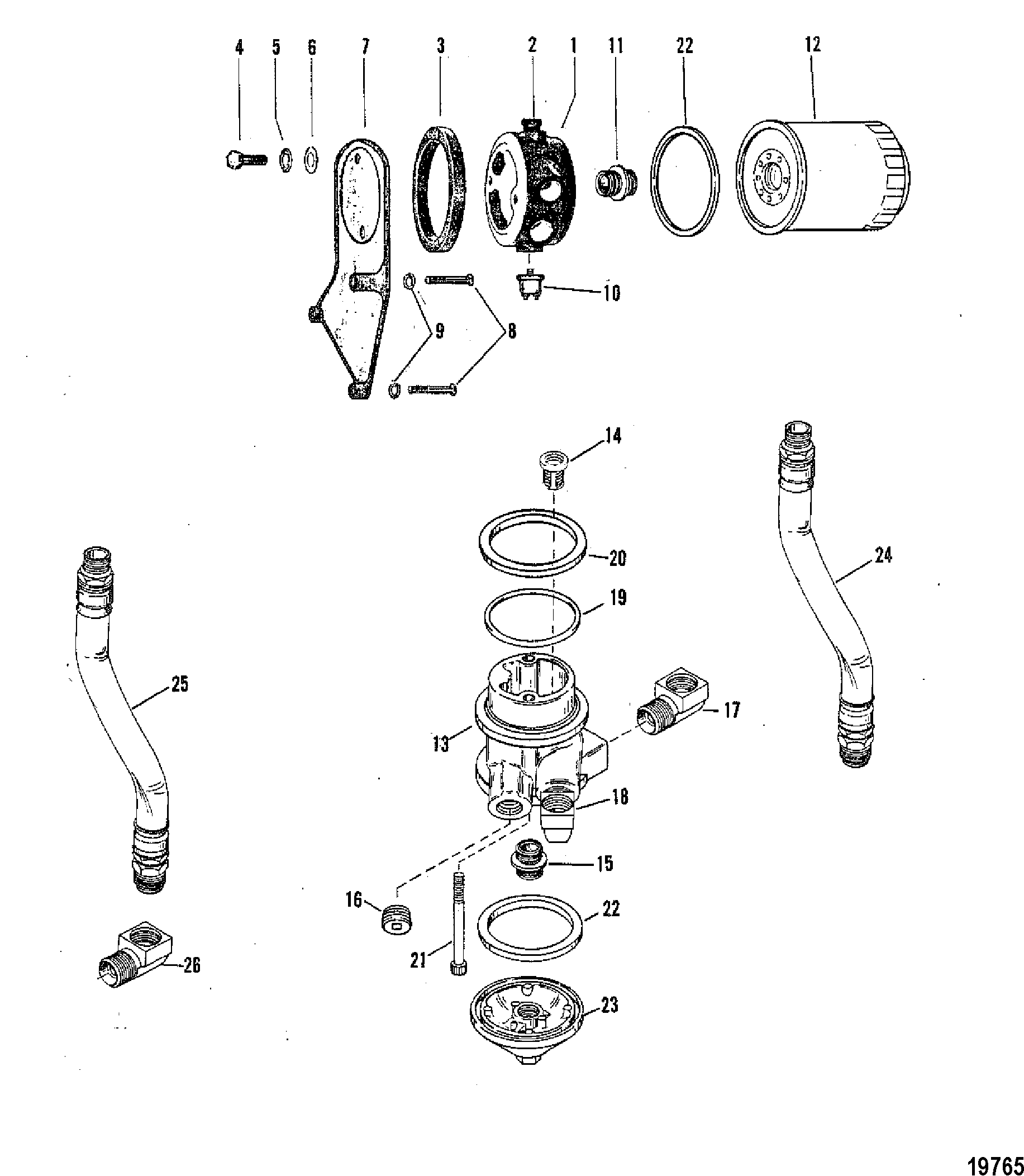Oil Filter and Adaptor(S/N-5669976 & Up)