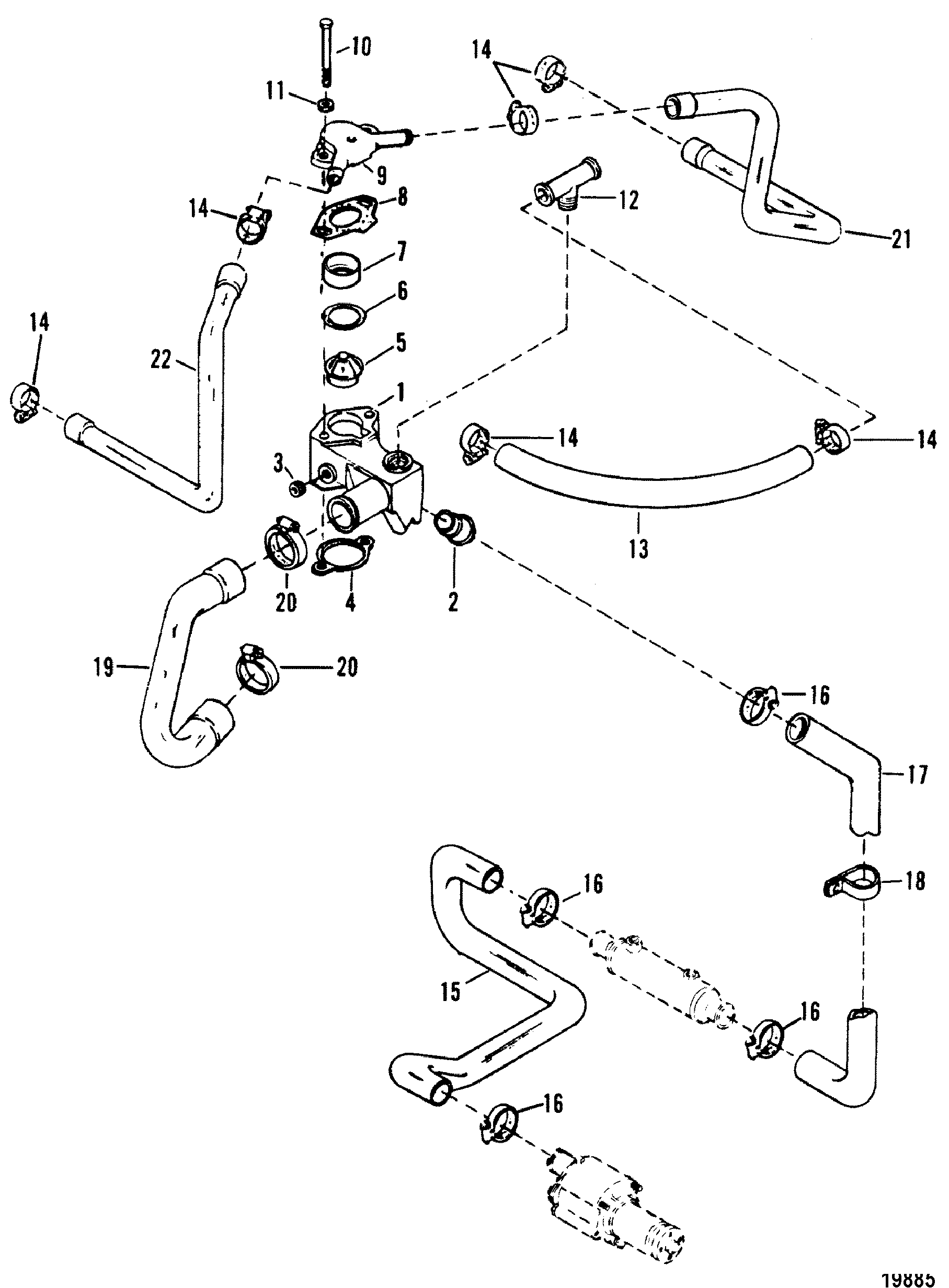 THERMOSTAT HOUSING(STANDARD COOLING)