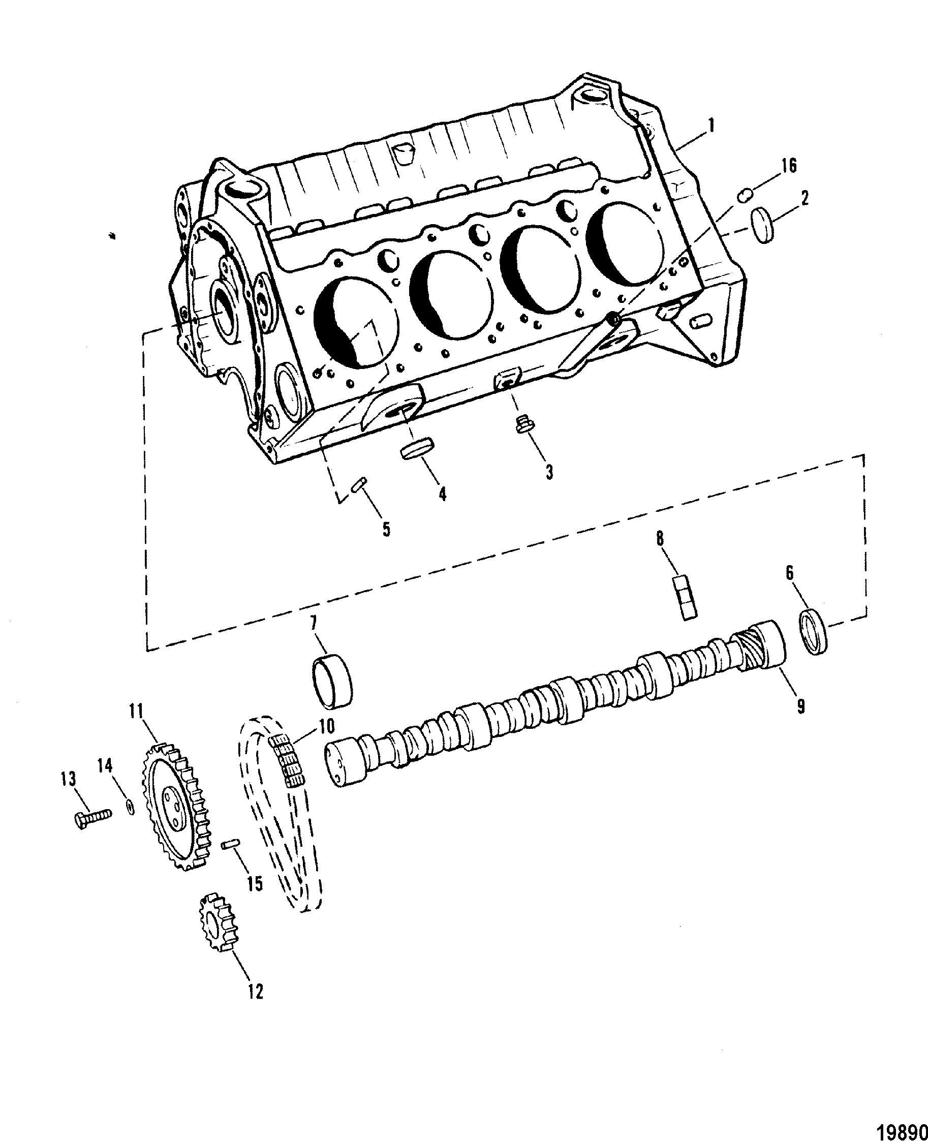 CYLINDER BLOCK AND CAMSHAFT(230)