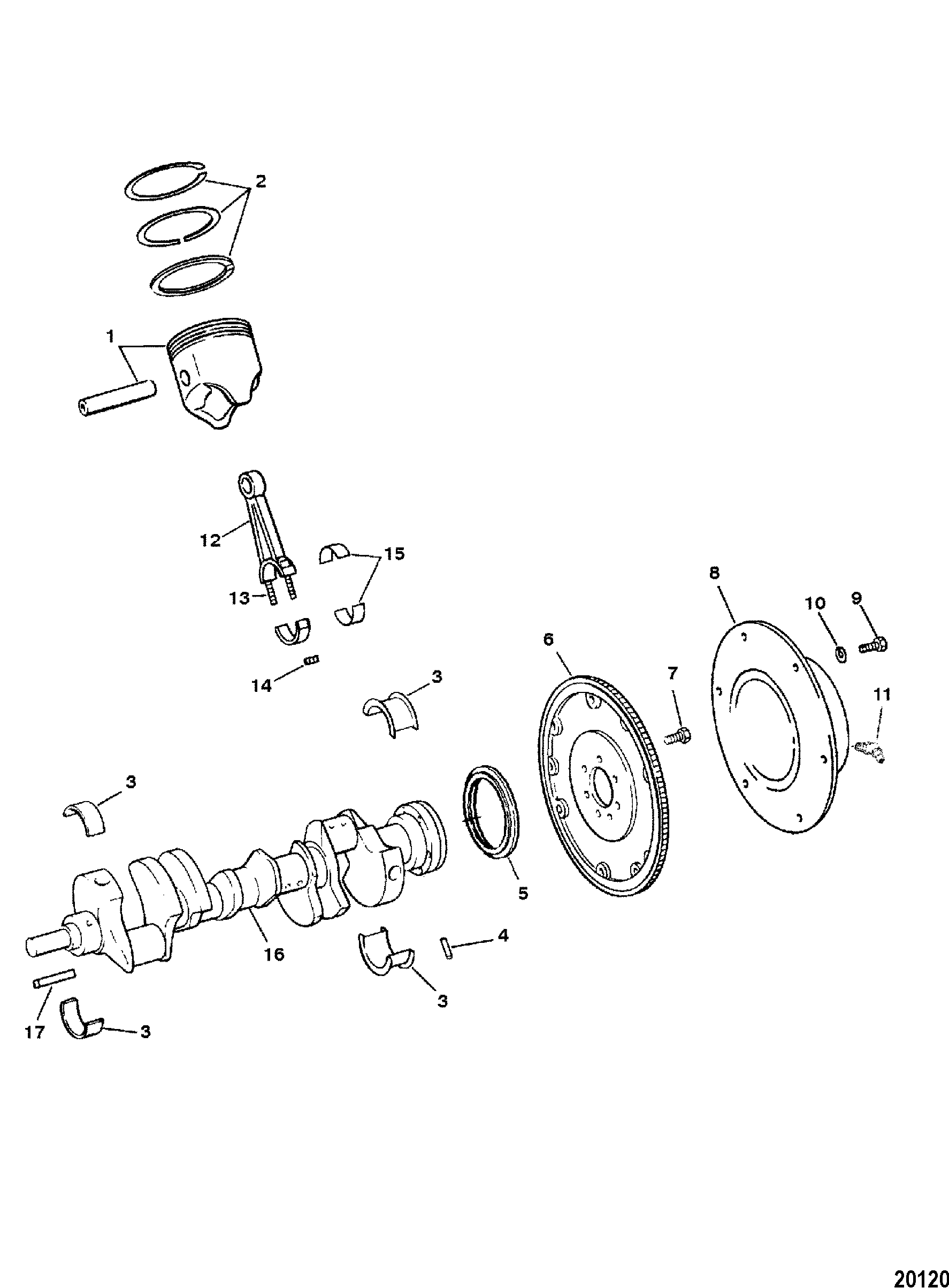 Crankshaft, Pistons and Connecting Rods
