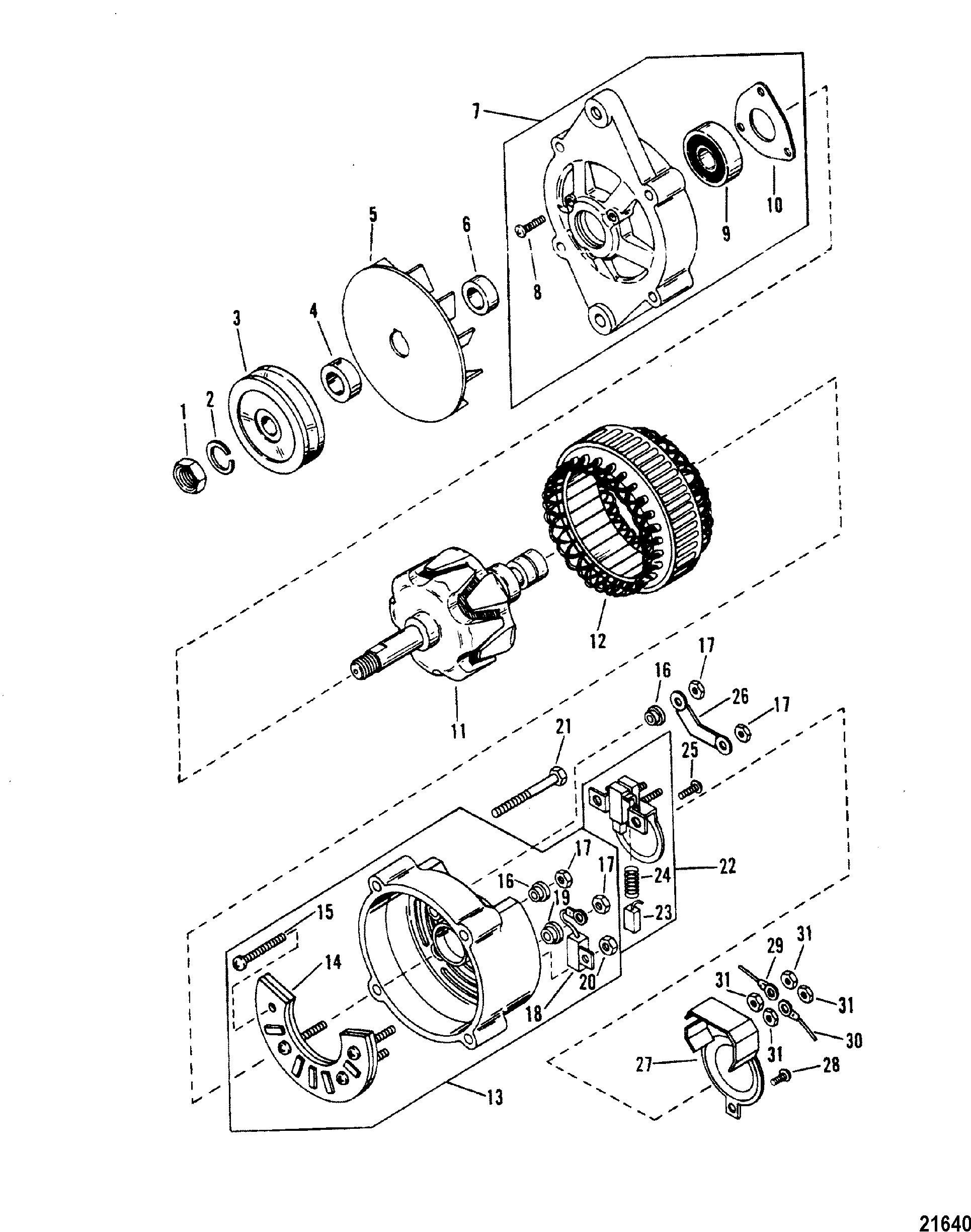 Alternator(Mando # AC-155603)