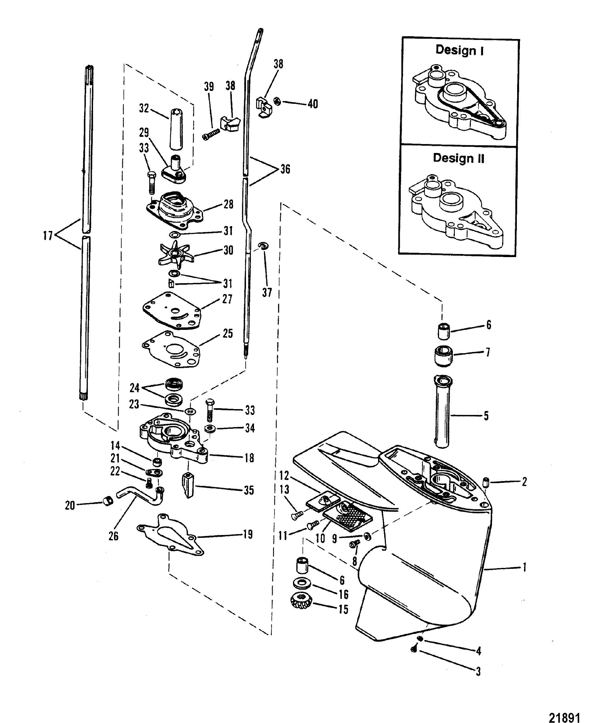 Gear Hsg(Driveshaft)(Design I-Refer to Reference #17)