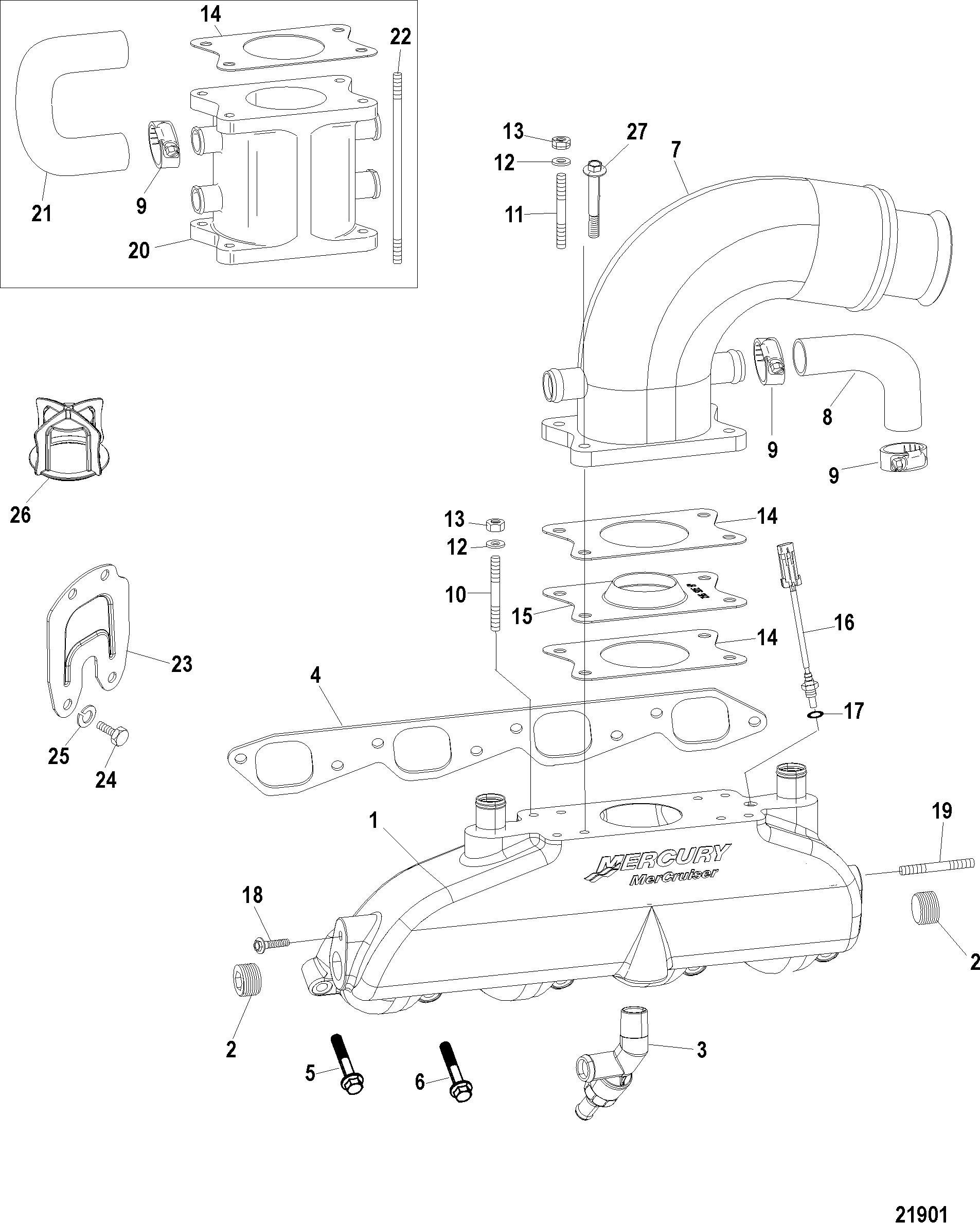Exhaust Manifold, Elbow and Riser