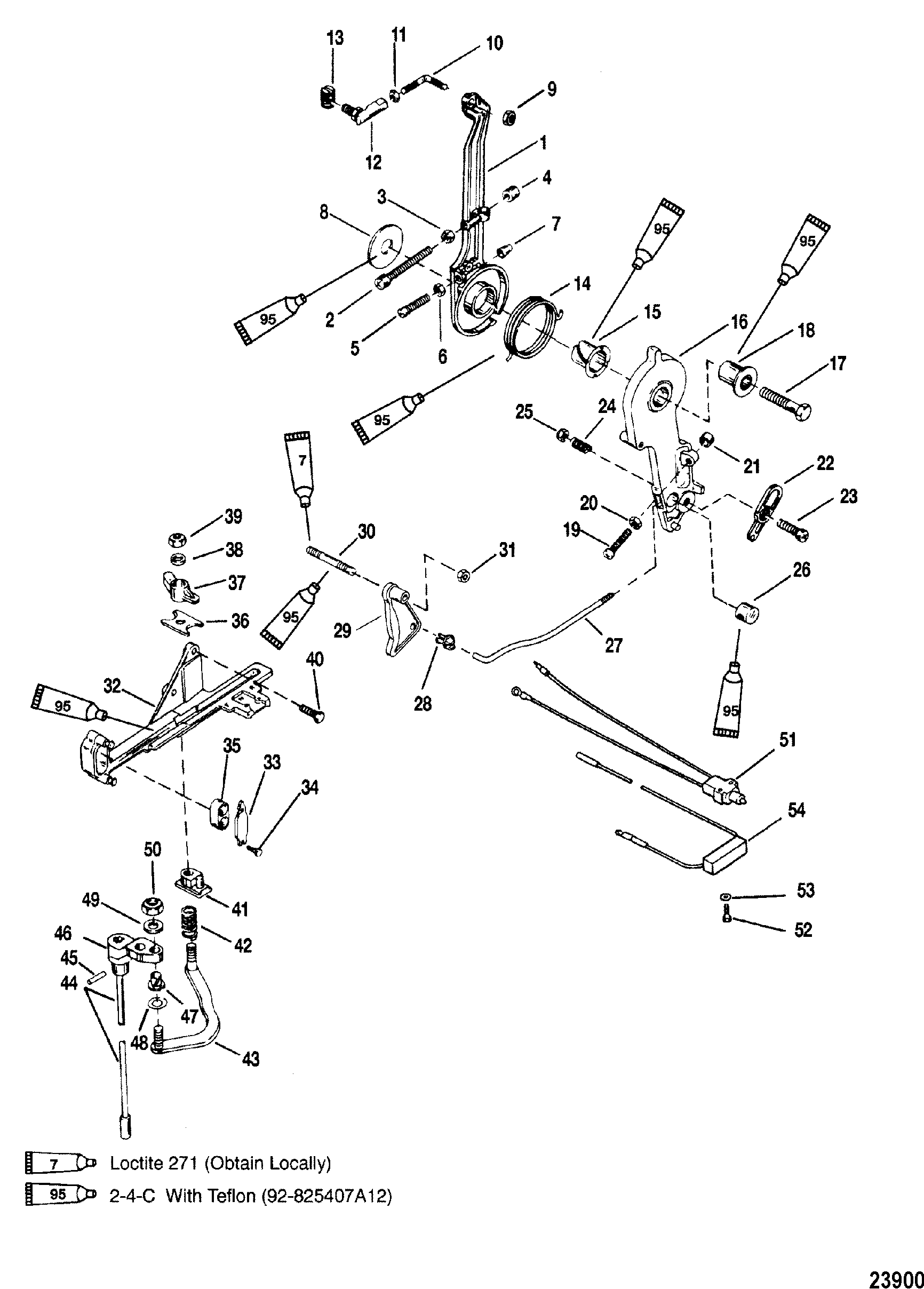 THROTTLE LEVER AND SHIFT SHAFT