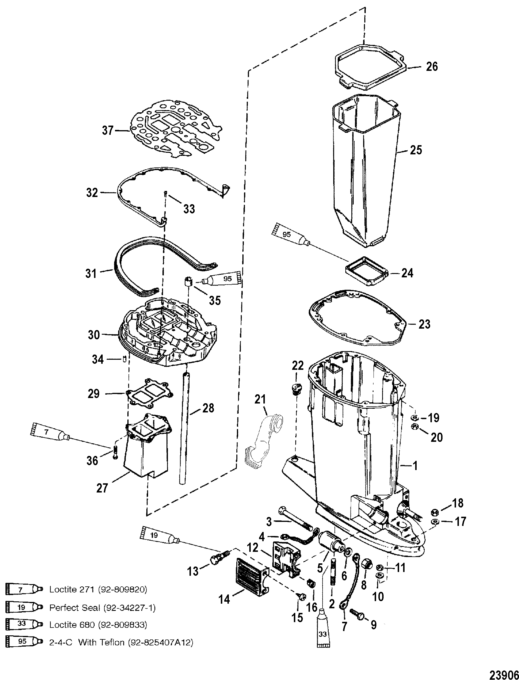 DRIVE SHAFT HOUSING AND EXHAUST TUBE