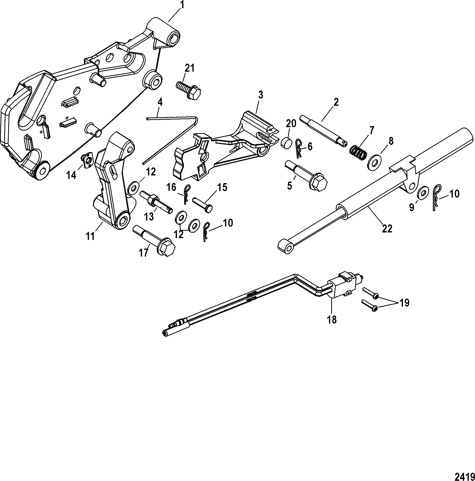 Shift Bracket(SN-0M660000 and Up)