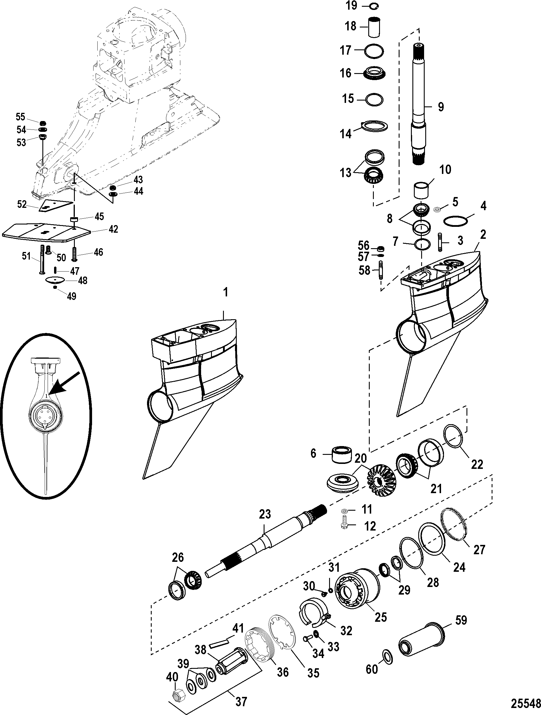 Gear Housing(Bravo I XR/SportMaster)(0M955634 and Up)