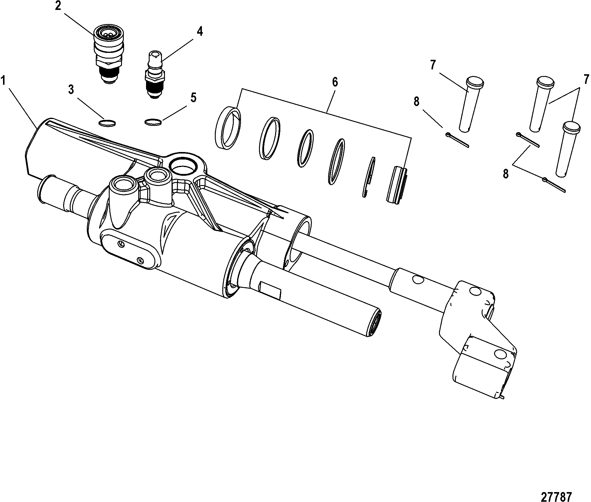 Steering Cylinder, Power Assisted