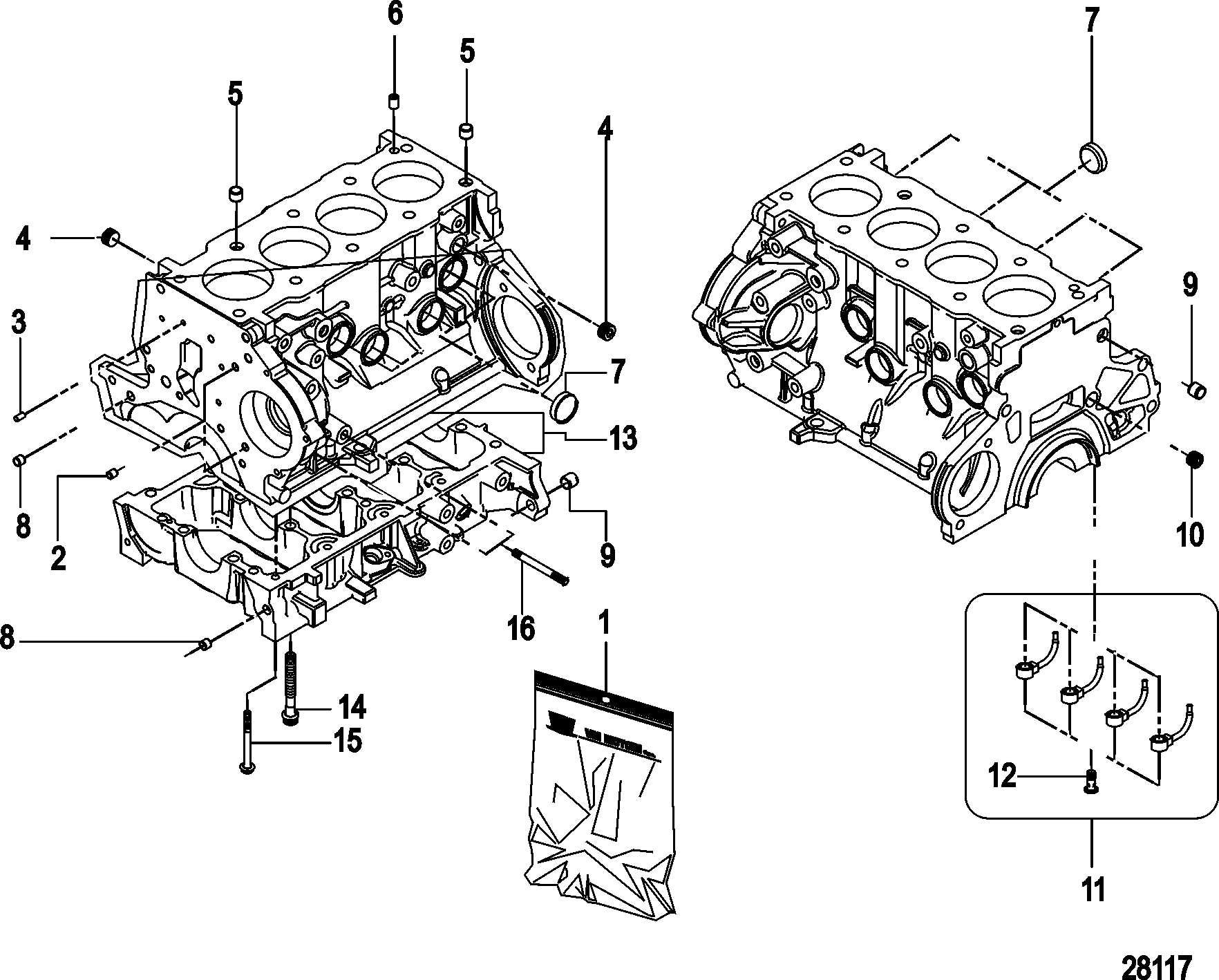 Cylinder Block, Crankcase
