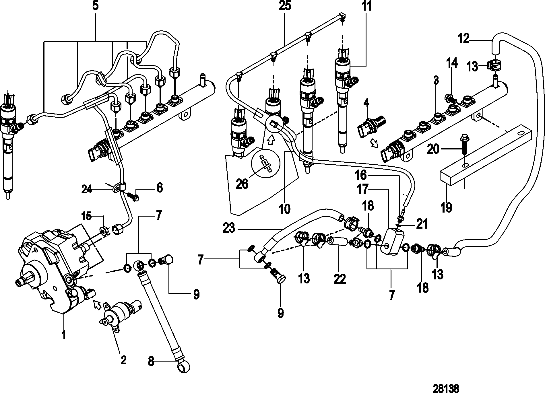 Fuel Injection, Pump, Rails, Lines and Injector