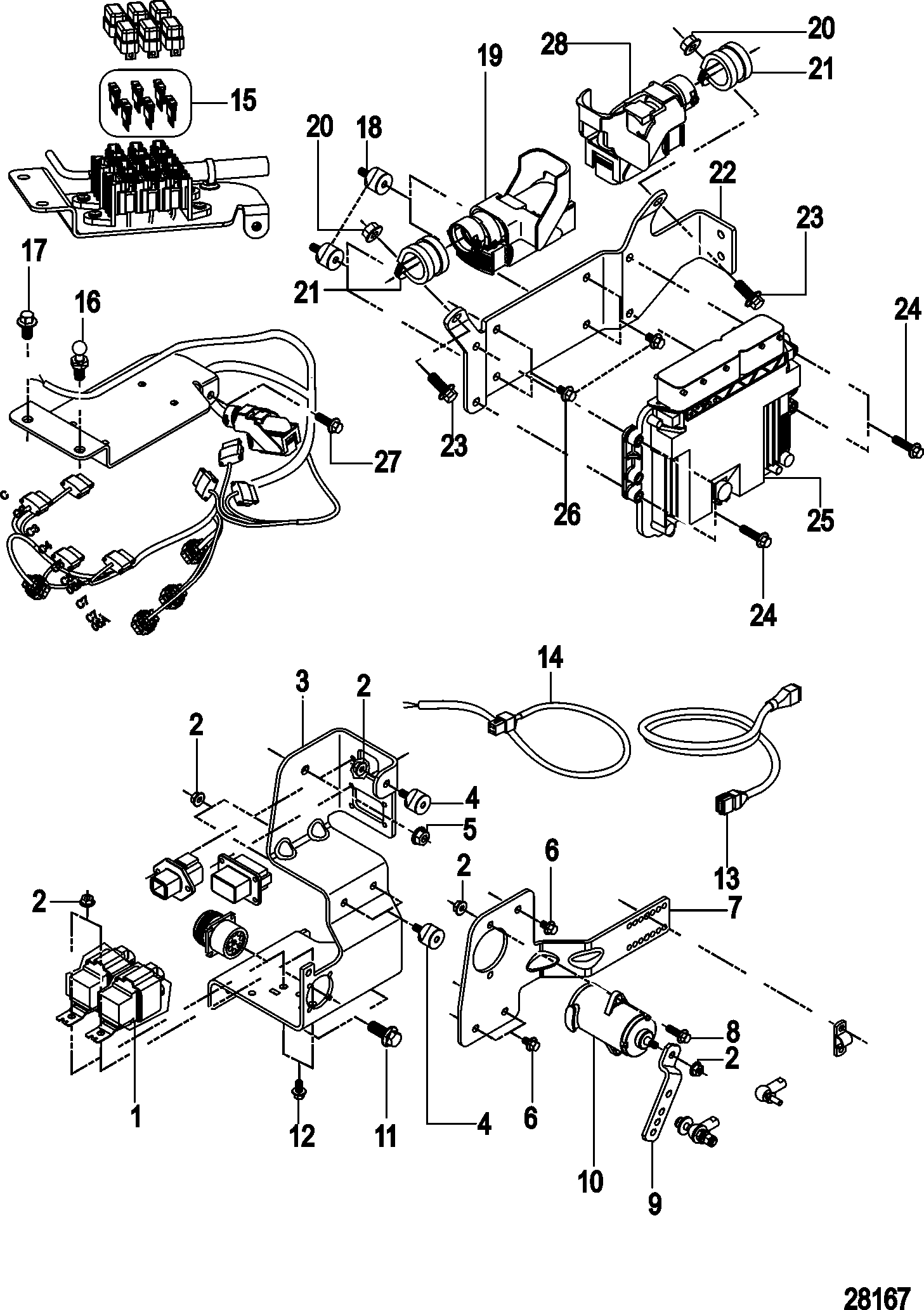 Electrical Components, Control Module and Brackets