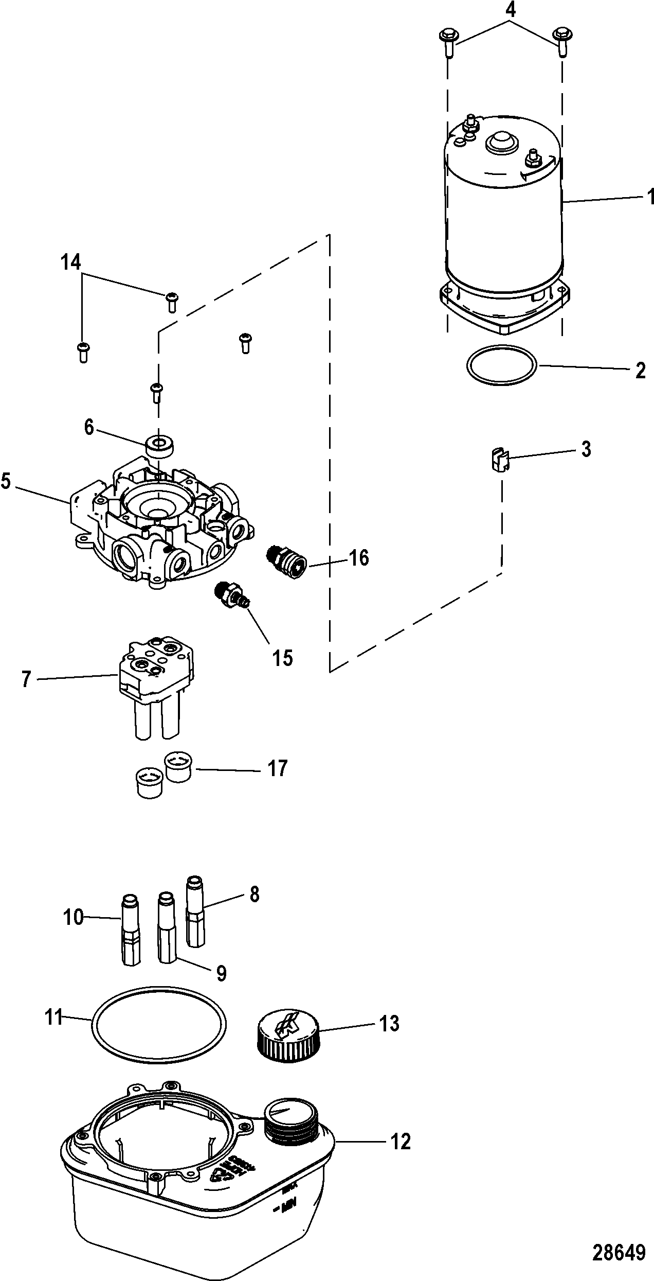 Trim Pump and Motor Components