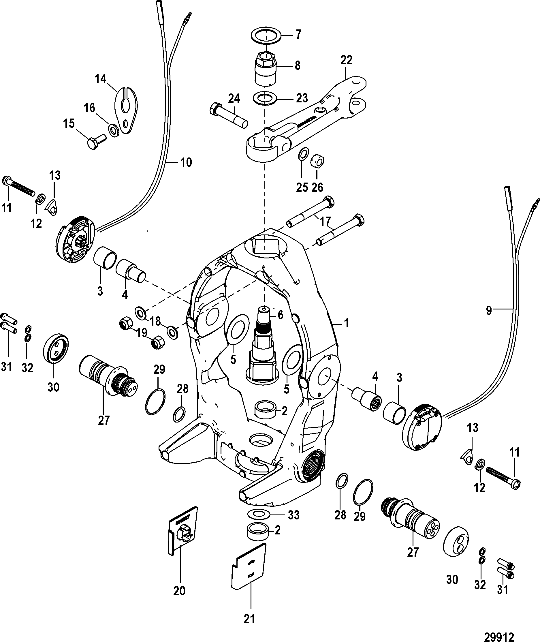 Gimbal Ring and Steering Lever