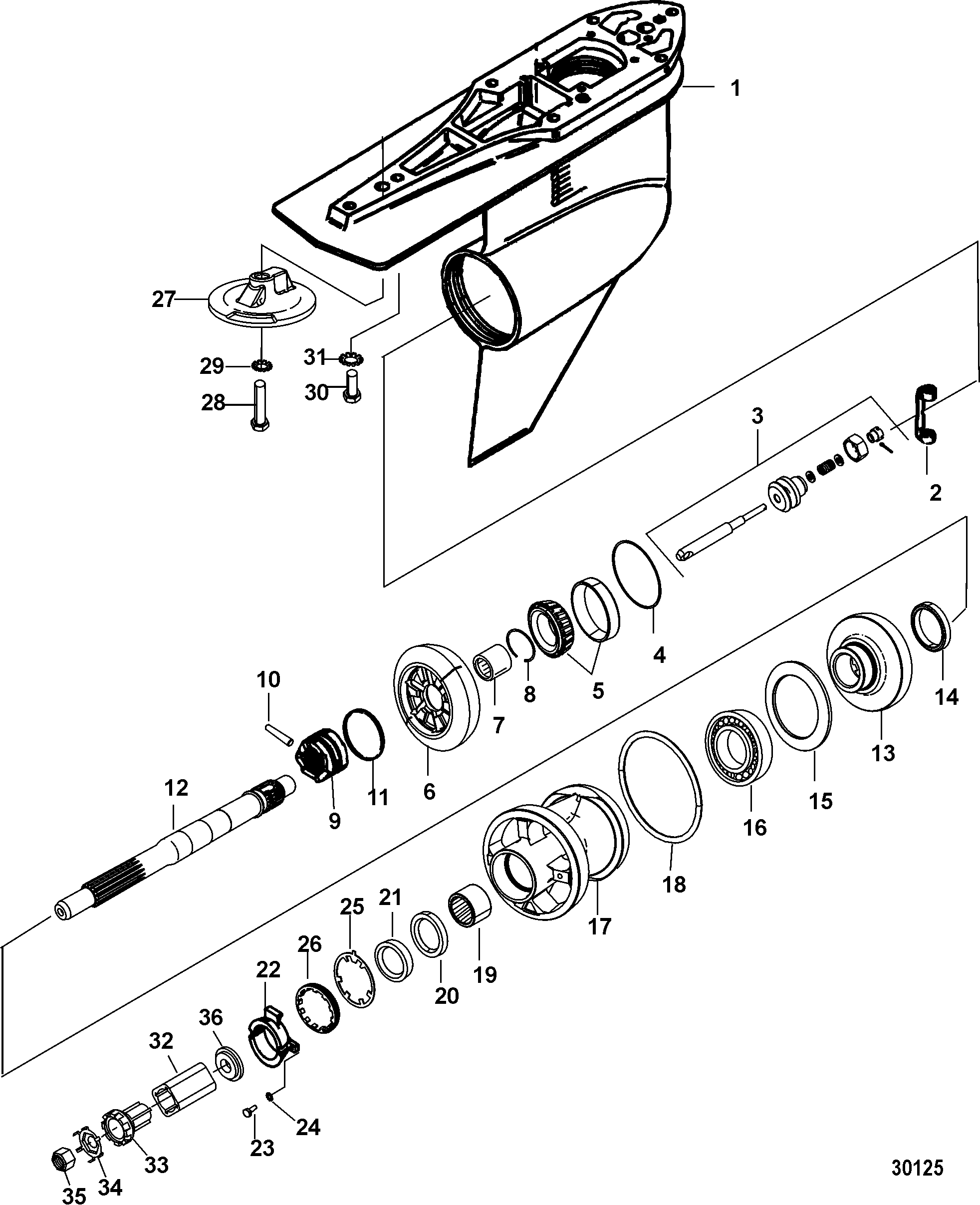 Gear Housing, Propeller Shaft