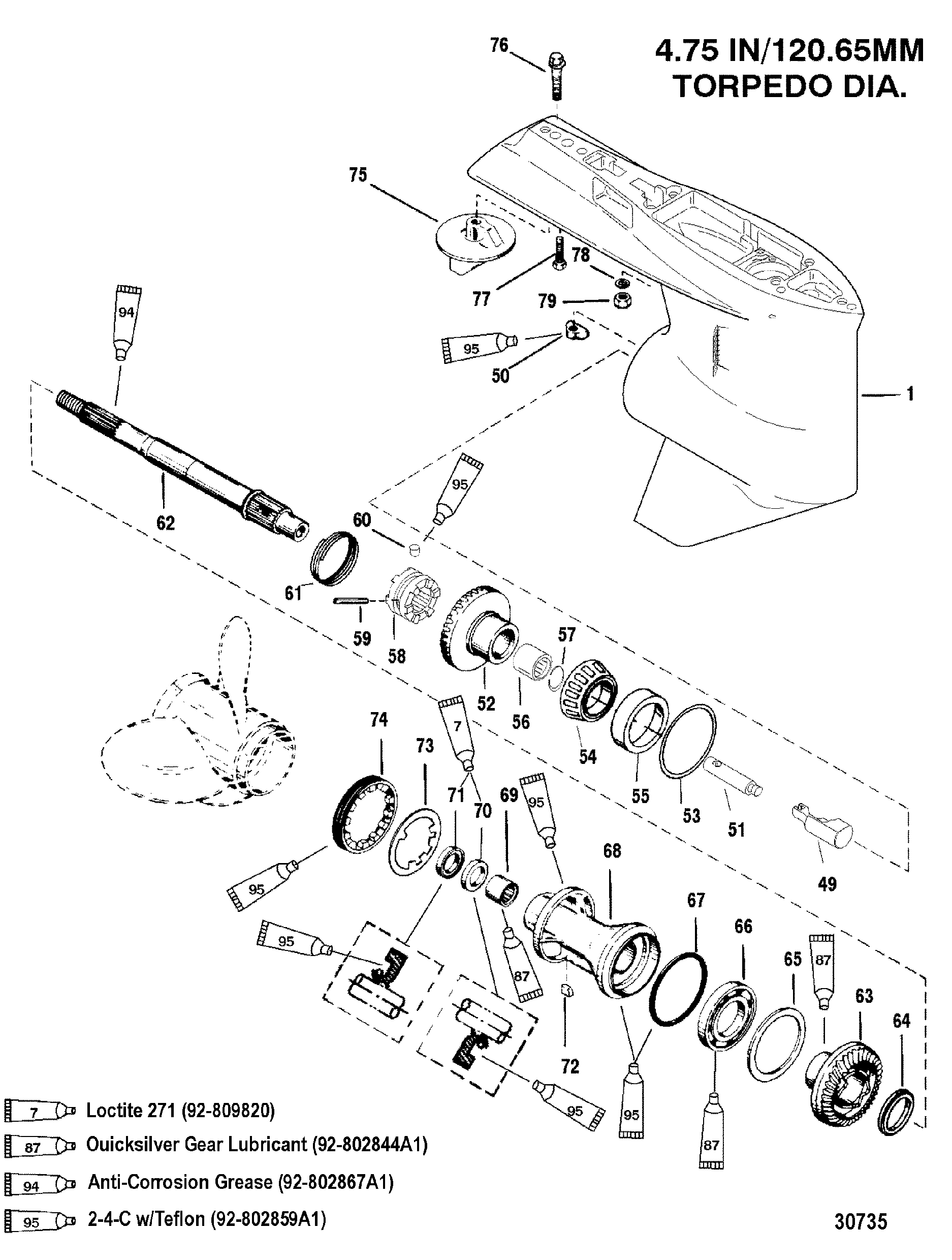 GEAR HOUSING(PROP SHAFT)(STANDARD ROTATION)