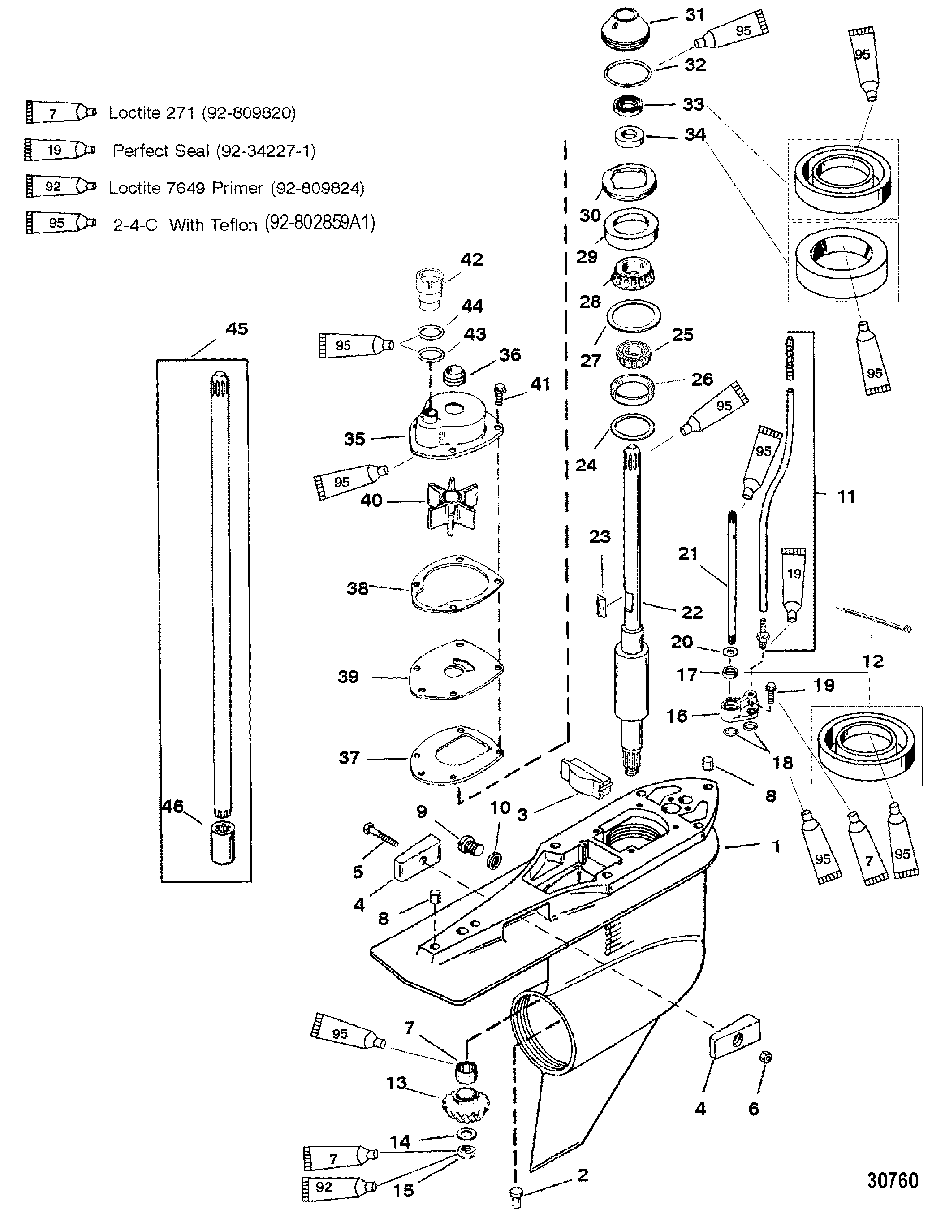 GEAR HSG.(DRIVESHAFT)(STD)(S/N-0T234999 & BELOW)