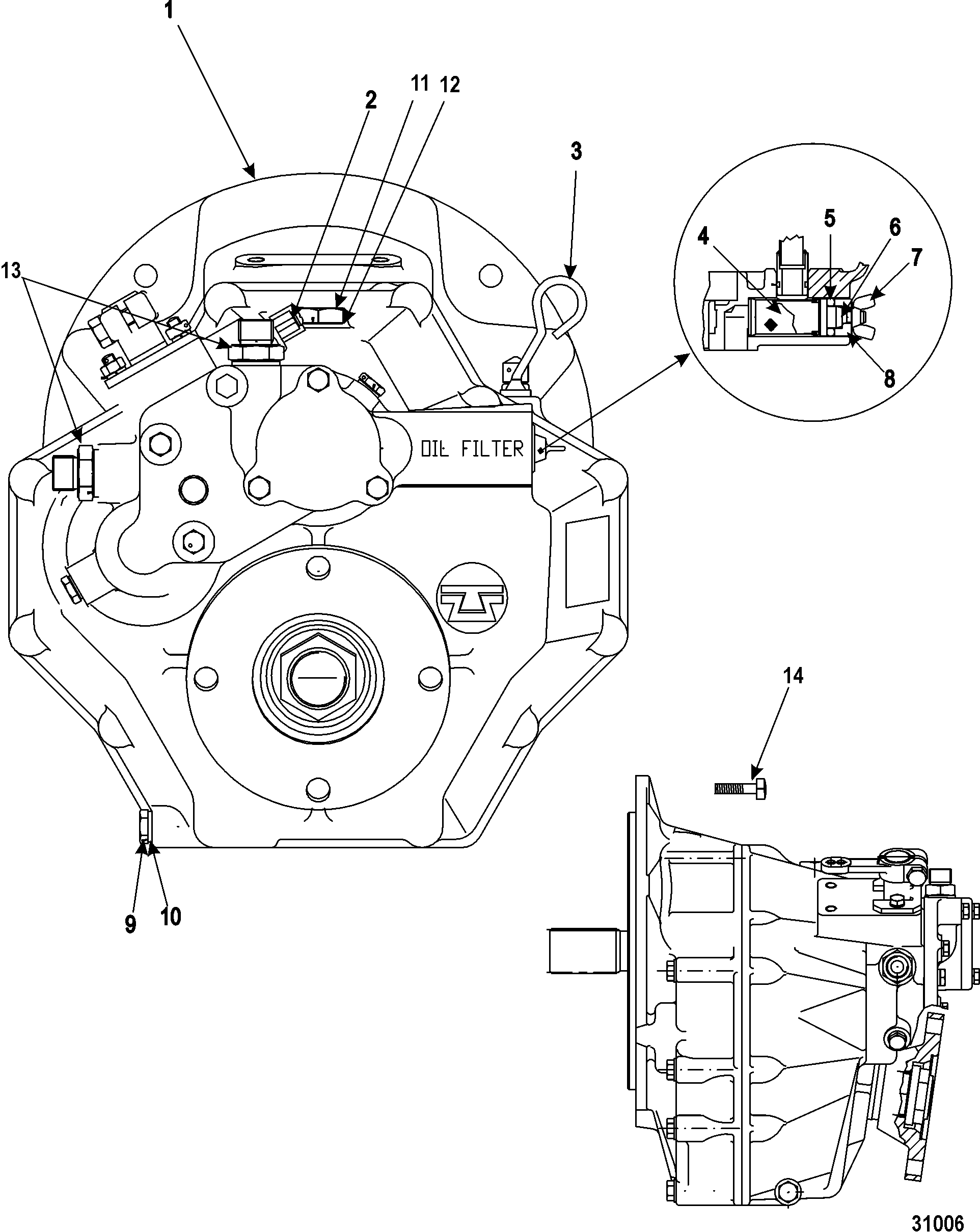 Transmission and Related Parts (Inboard), Technodrive 345